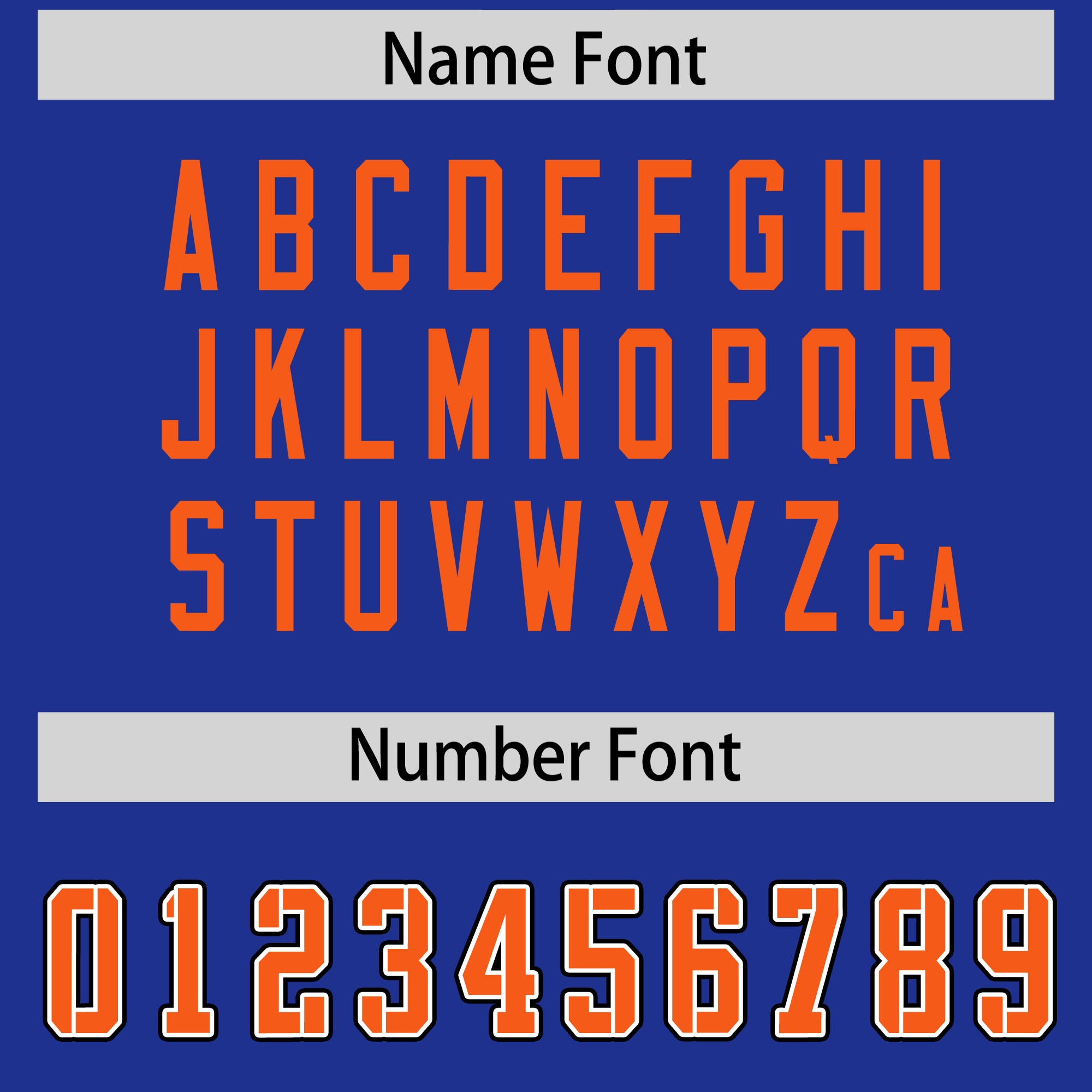 Custom Royal Orange Personalized Neckline Square Classic Authentic American Football Jersey