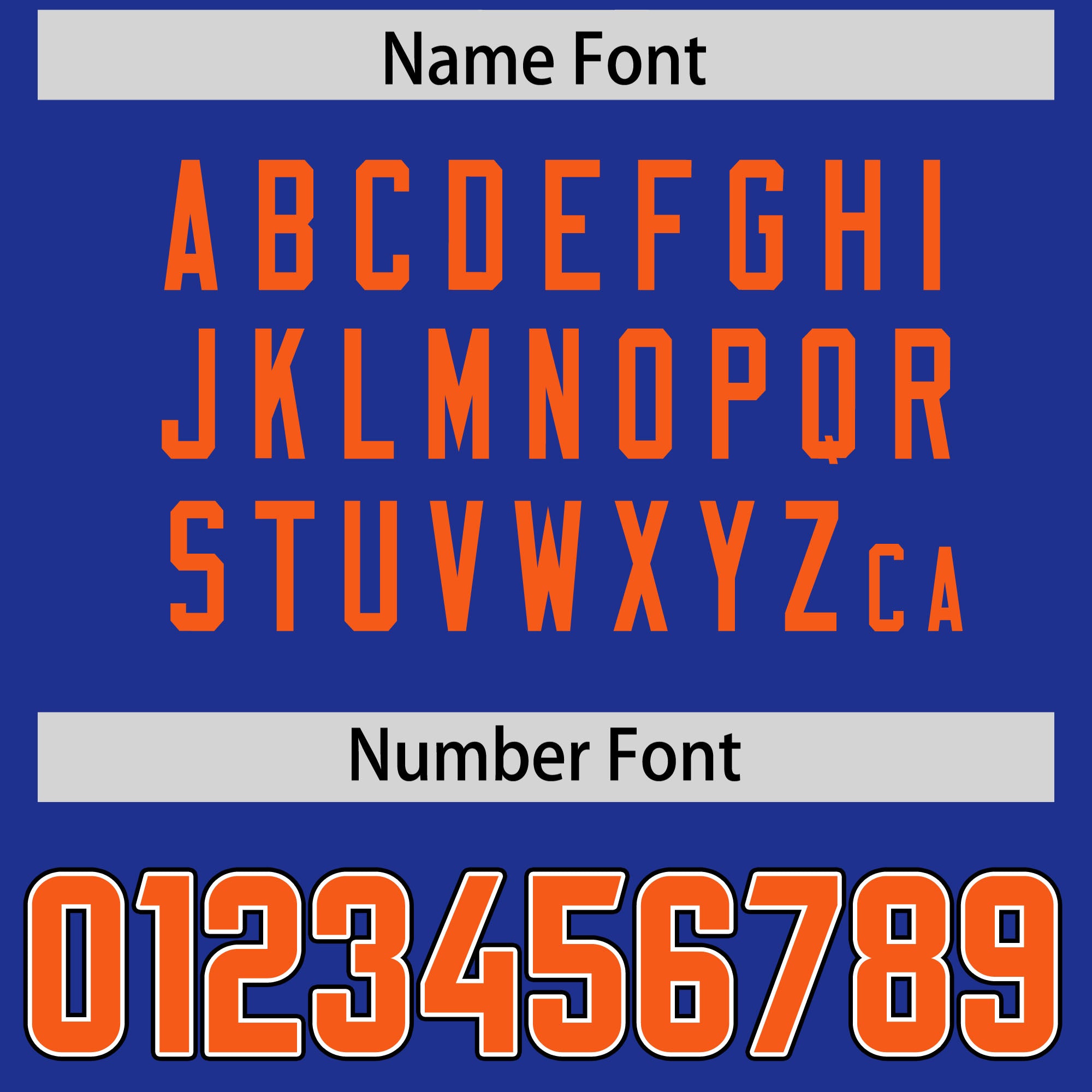 Custom Royal Orange Personalized Neckline Square Classic Authentic American Football Jersey