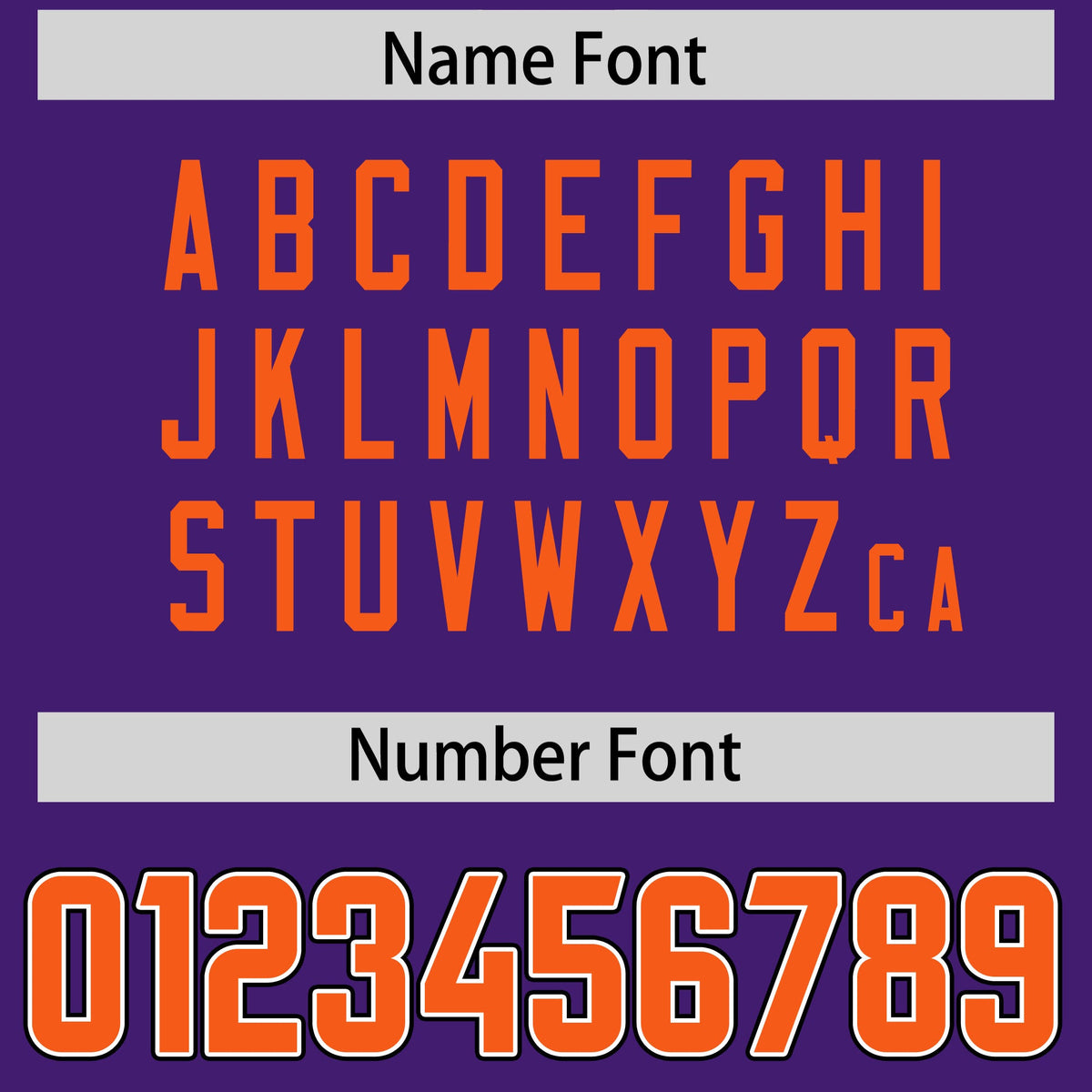 Custom Purple Orange Personalized Neckline Square Classic Authentic American Football Jersey