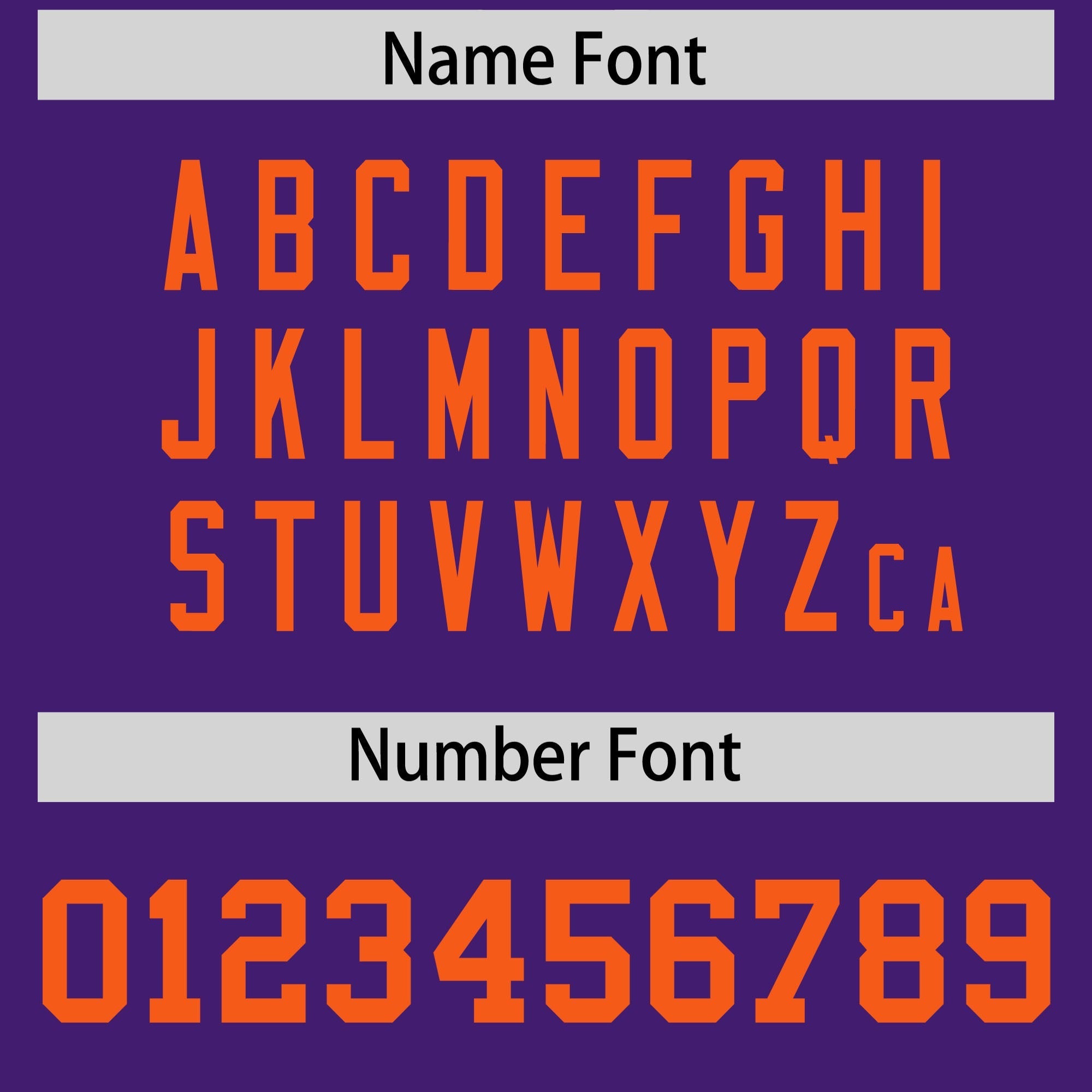 Custom Purple Orange Personalized Neckline Square Classic Authentic American Football Jersey