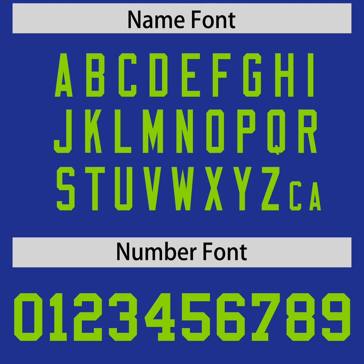 Custom Royal Neon Green Personalized Neckline Square Classic Authentic American Football Jersey