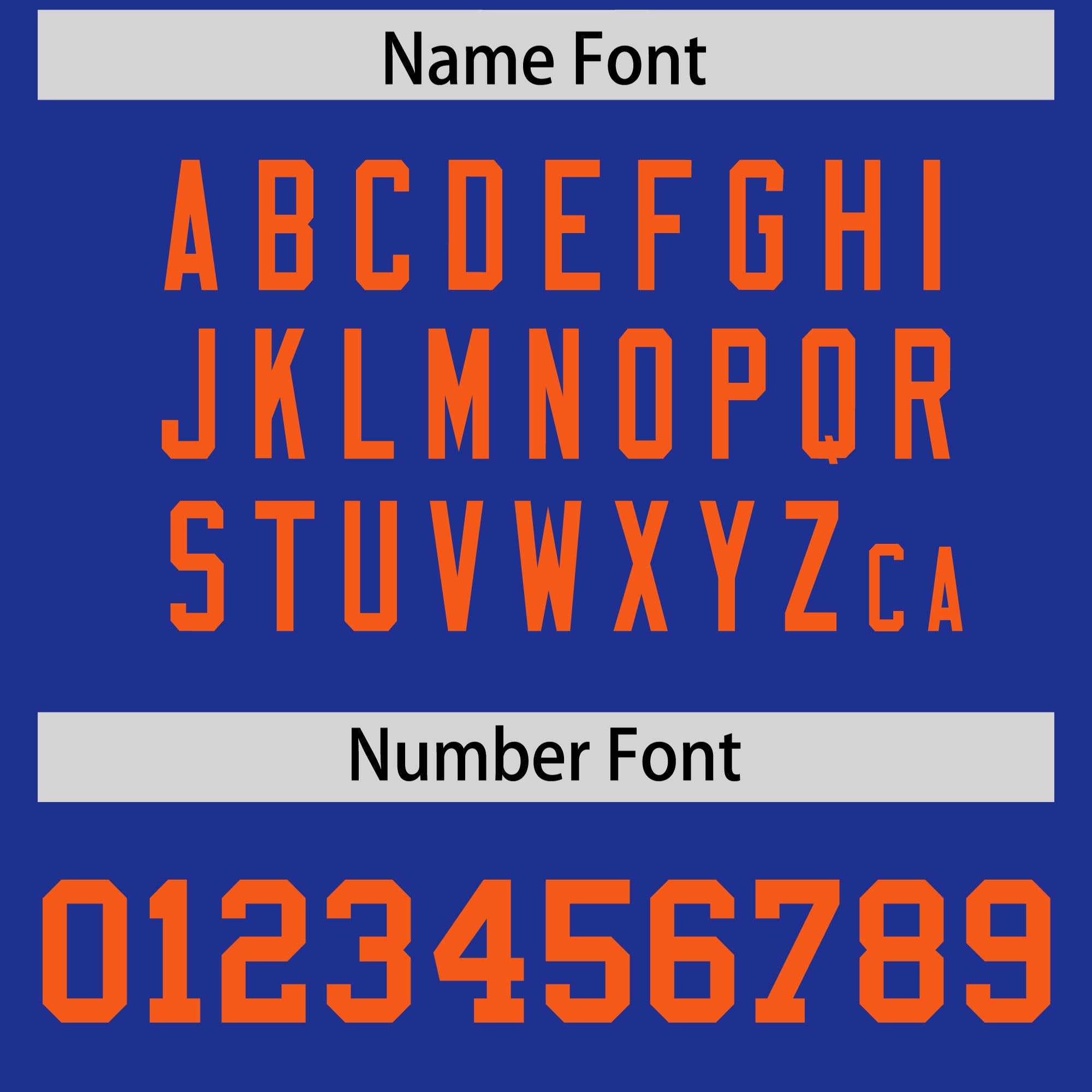 Custom Royal Orange Personalized Neckline Square Classic Authentic American Football Jersey