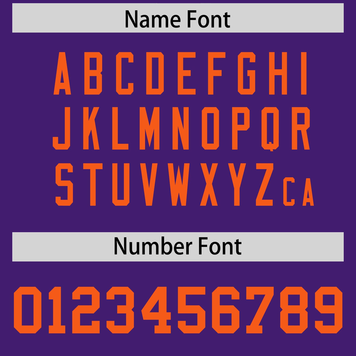 Custom Purple Orange Personalized Neckline Square Classic Authentic American Football Jersey