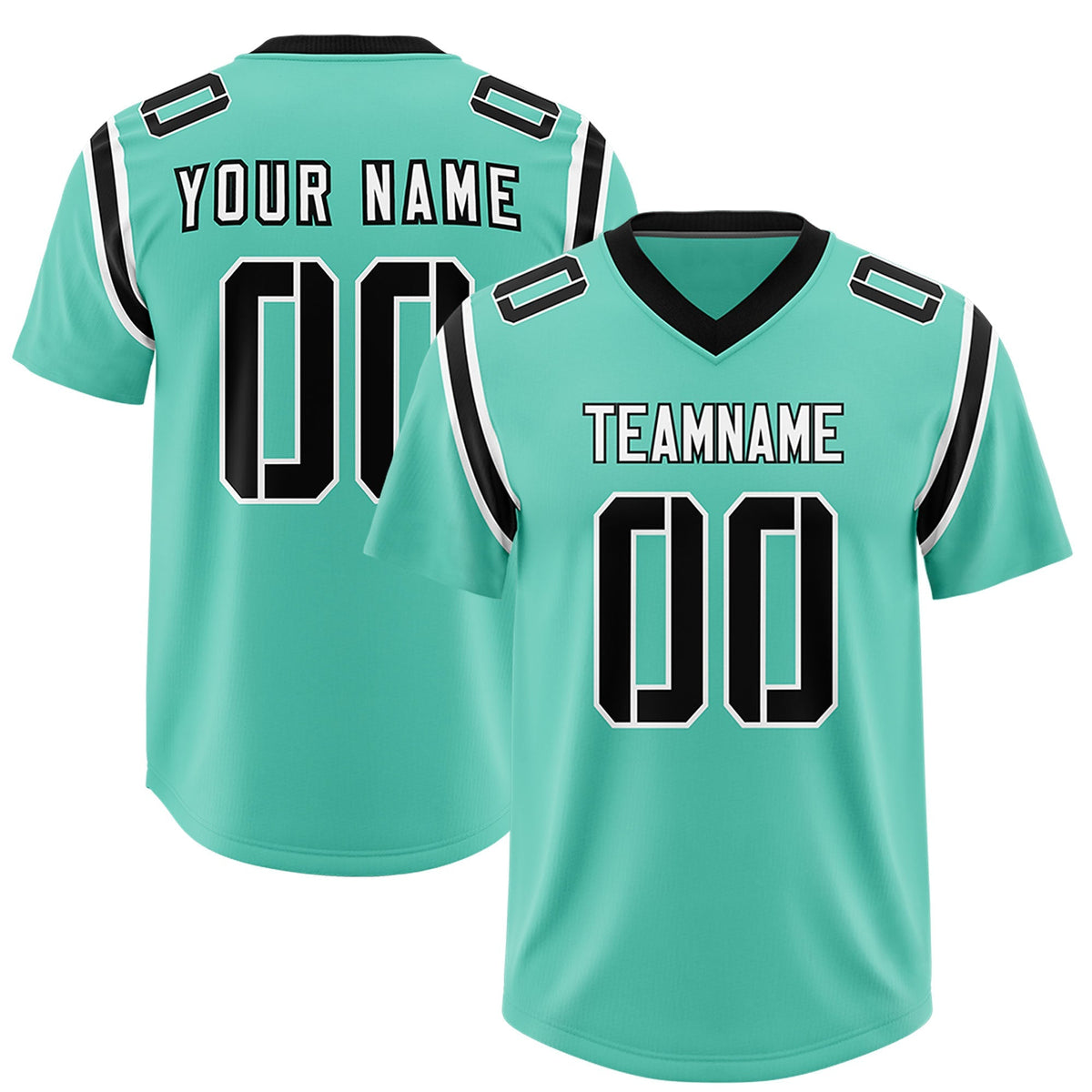 Custom Bright Green Personalized Shoulder Cut Two-Tone Authentic American Football Jersey