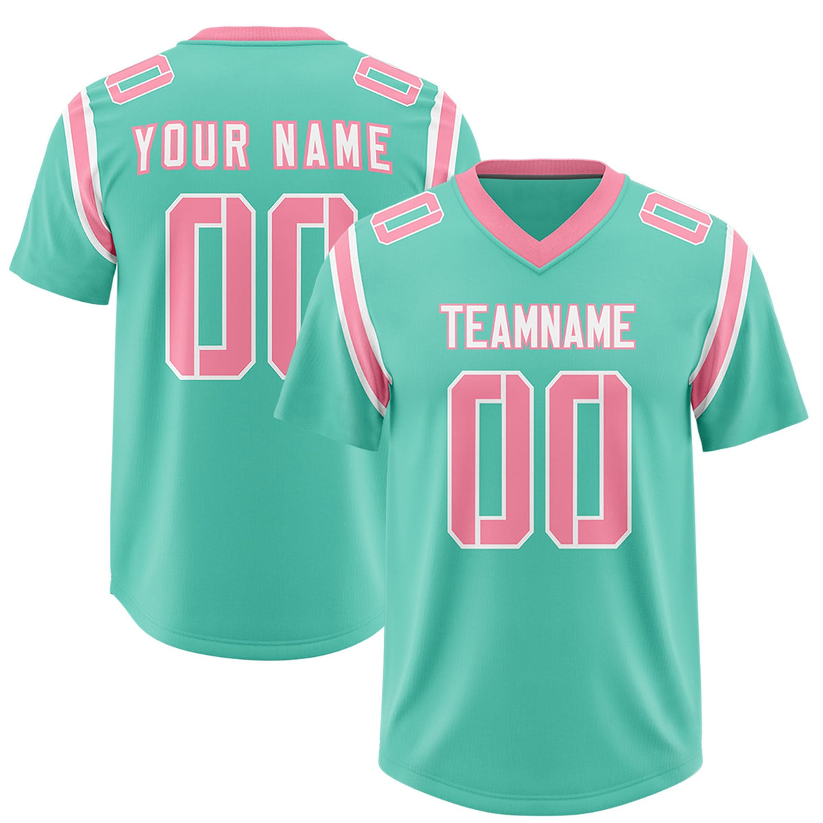 Custom Bright Green Personalized Shoulder Cut Two-Tone Authentic American Football Jersey