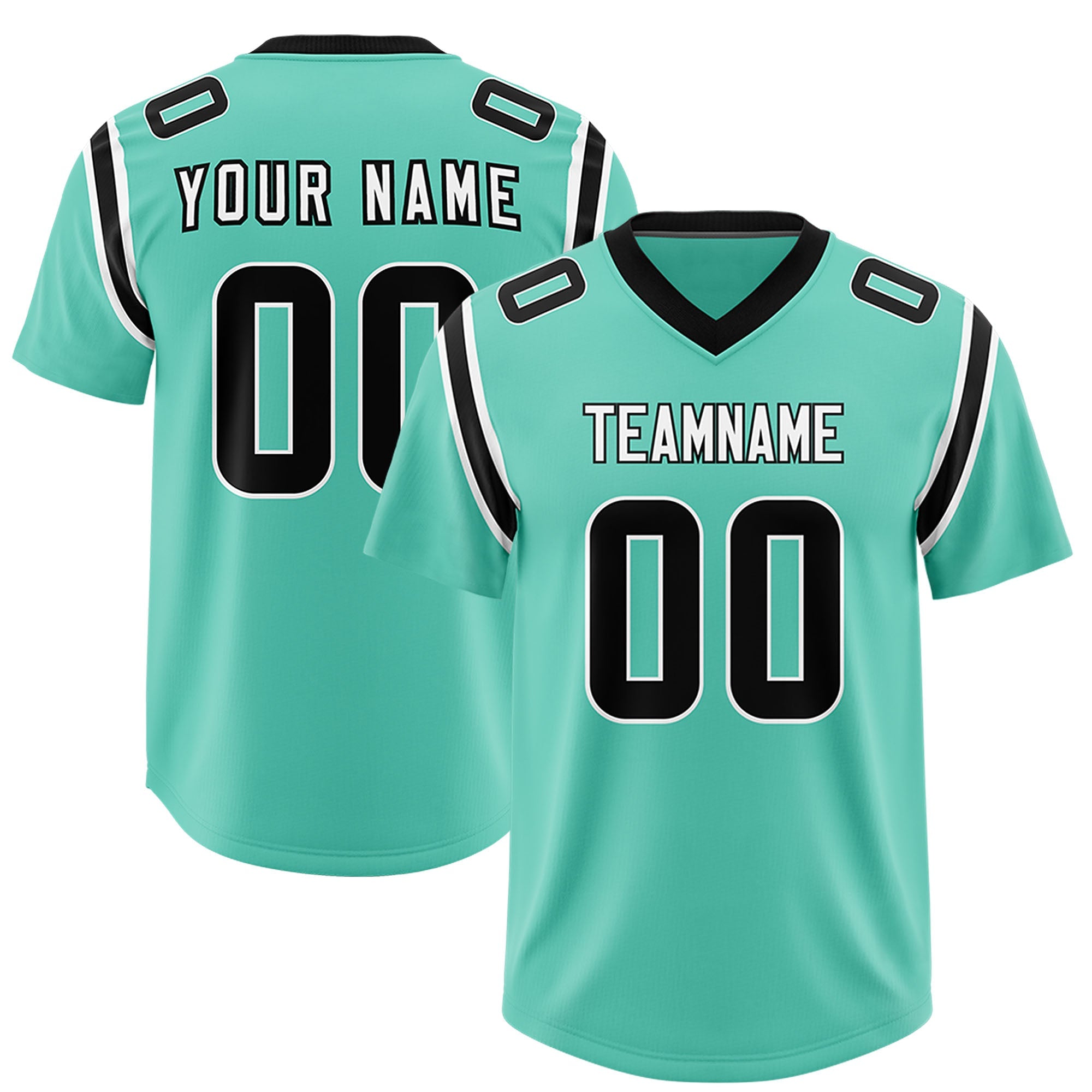 Custom Bright Green Personalized Shoulder Cut Two-Tone Authentic American Football Jersey
