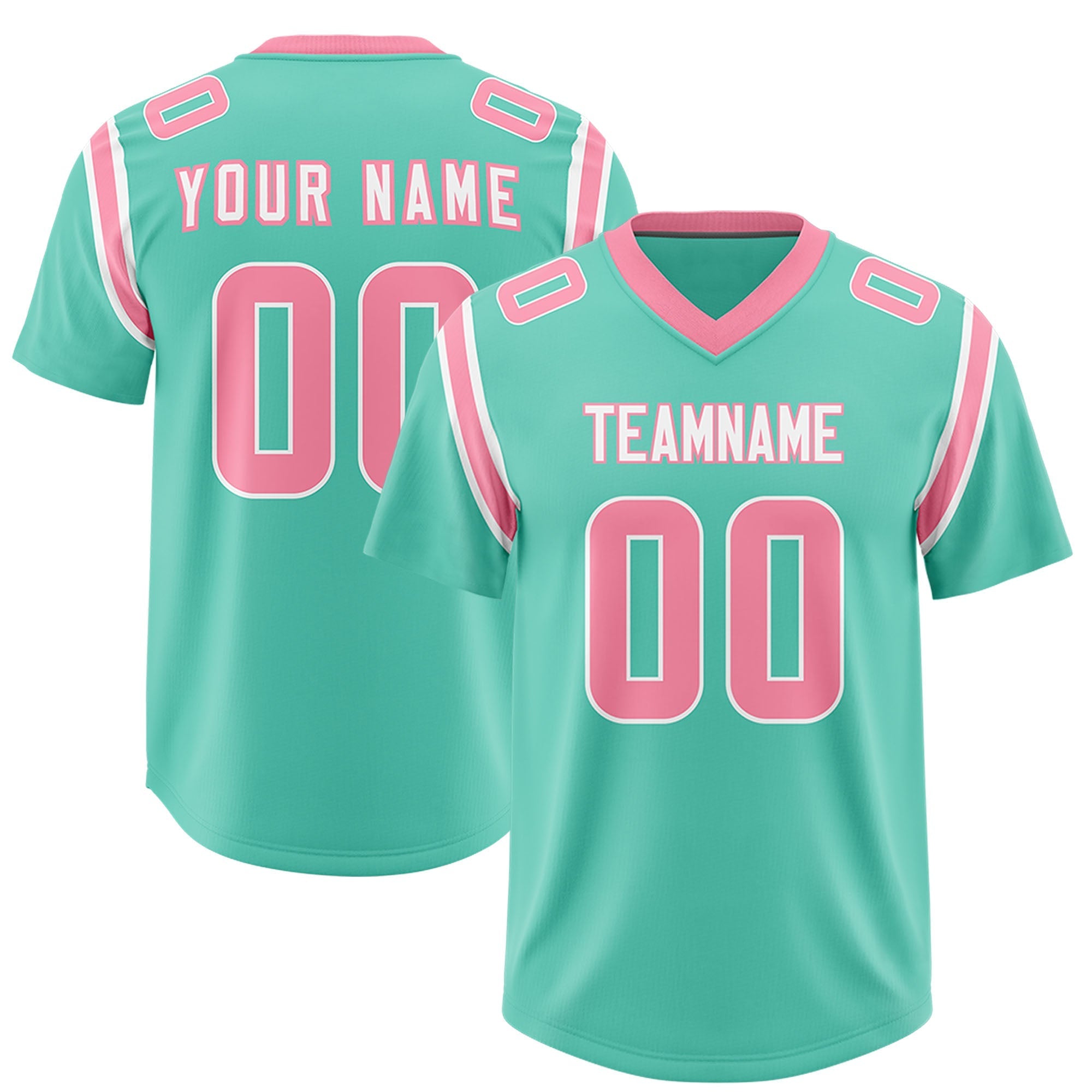 Custom Bright Green Personalized Shoulder Cut Two-Tone Authentic American Football Jersey