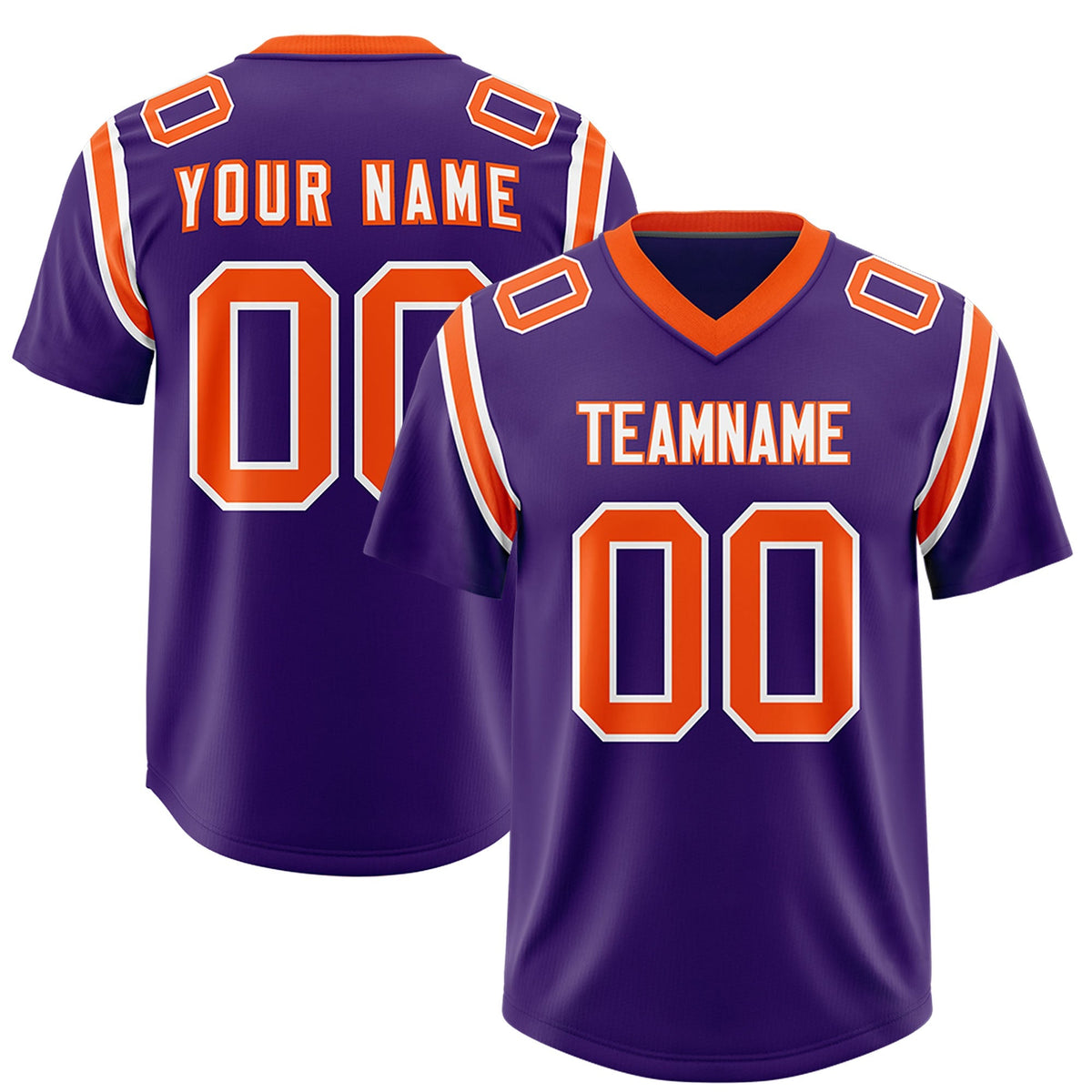 Custom Purple Personalized Shoulder Cut Two-Tone Authentic American Football Jersey
