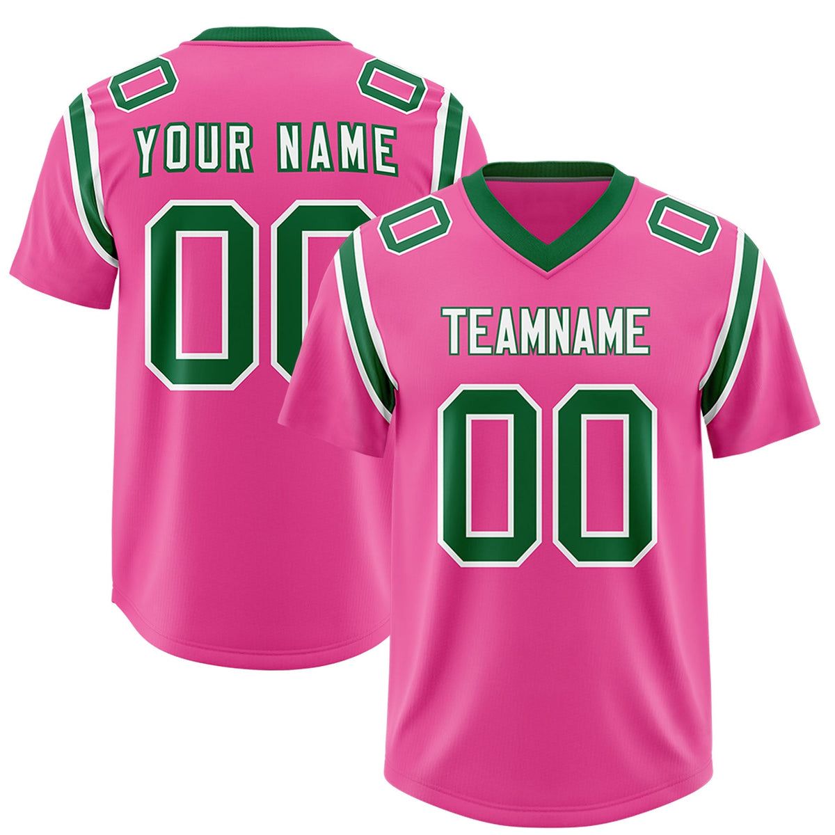 Custom Pink Personalized Shoulder Cut Two-Tone Authentic American Football Jersey
