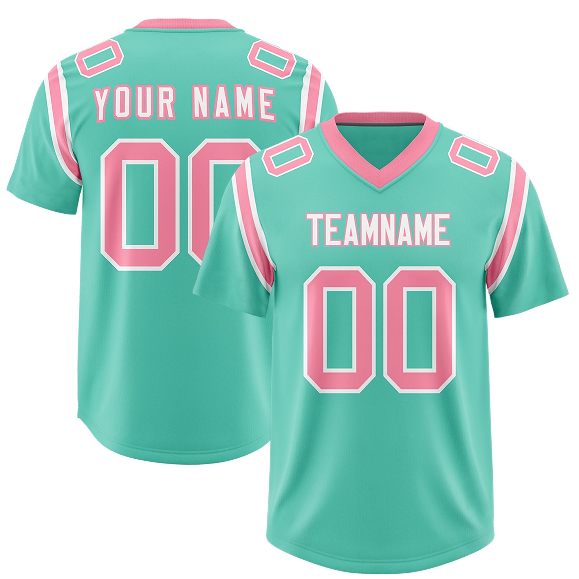 Custom Bright Green Personalized Shoulder Cut Two-Tone Authentic American Football Jersey