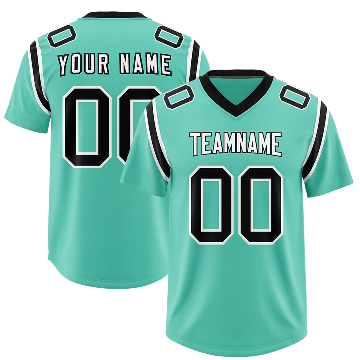 Custom Bright Green Personalized Shoulder Cut Two-Tone Authentic American Football Jersey
