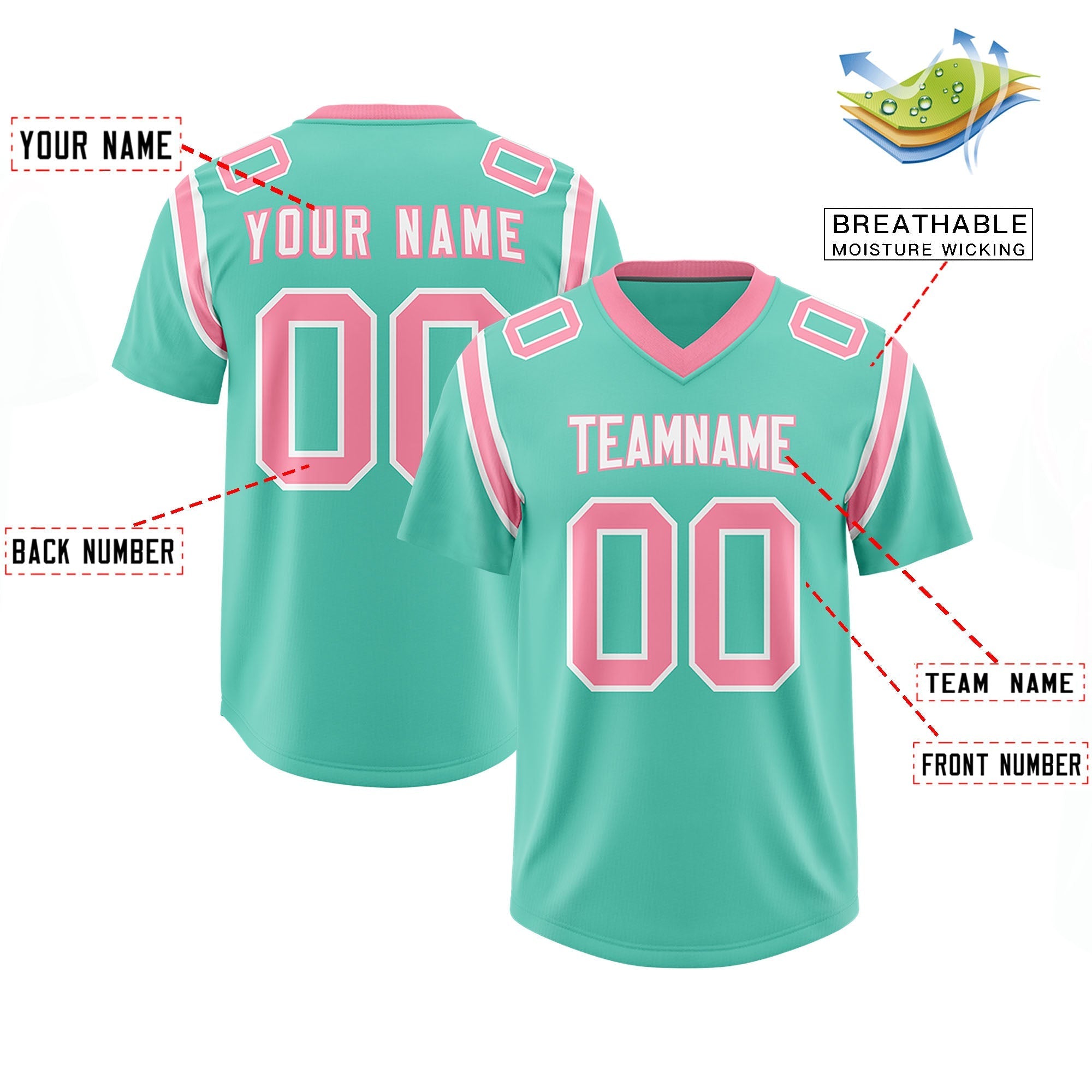 Custom Bright Green Personalized Shoulder Cut Two-Tone Authentic American Football Jersey