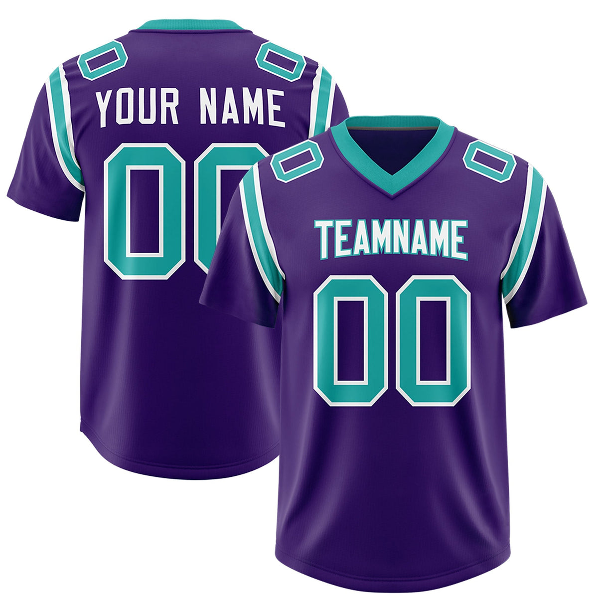 Custom Purple Personalized Shoulder Cut Two-Tone Authentic American Football Jersey