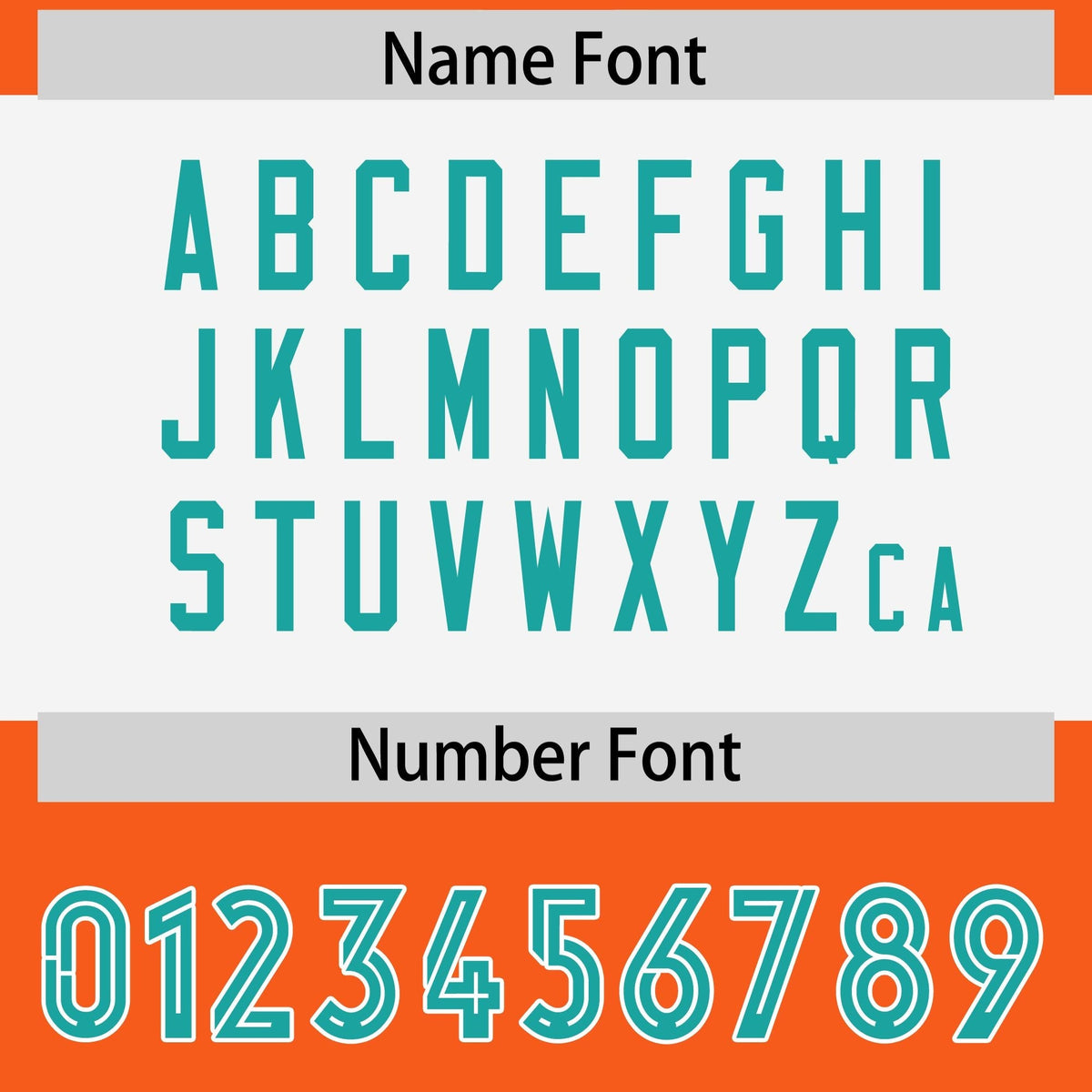 Custom Orange Aqua Raglan Sleeves Personalized Pattern Authentic American Football Jersey