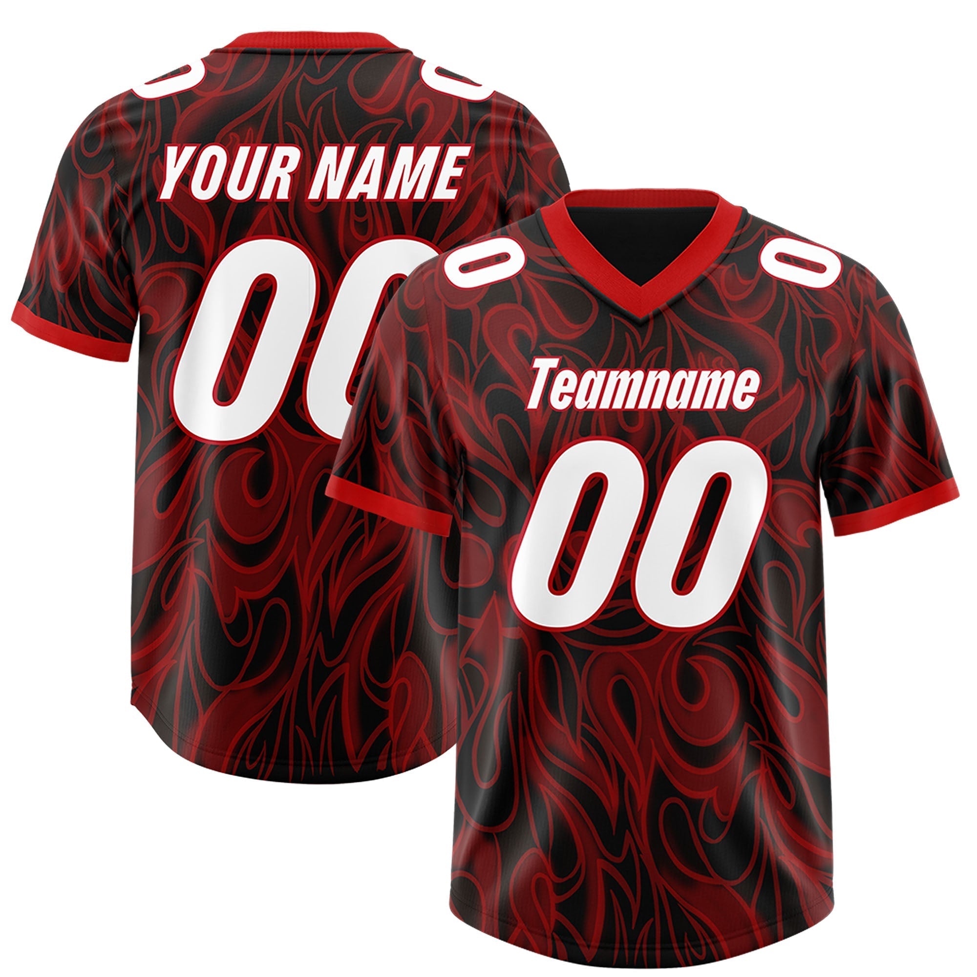 Custom Black Personalized Printed Graffiti Pattern Design Authentic American Football Jersey