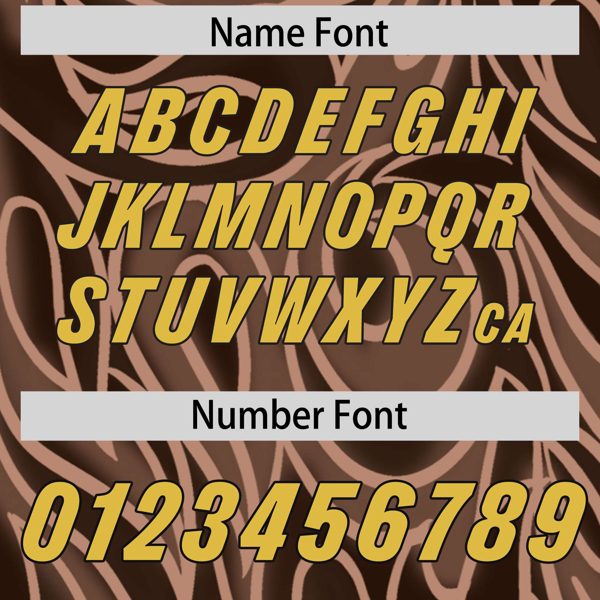 Custom Brown Personalized Printed Graffiti Pattern Design Authentic American Football Jersey