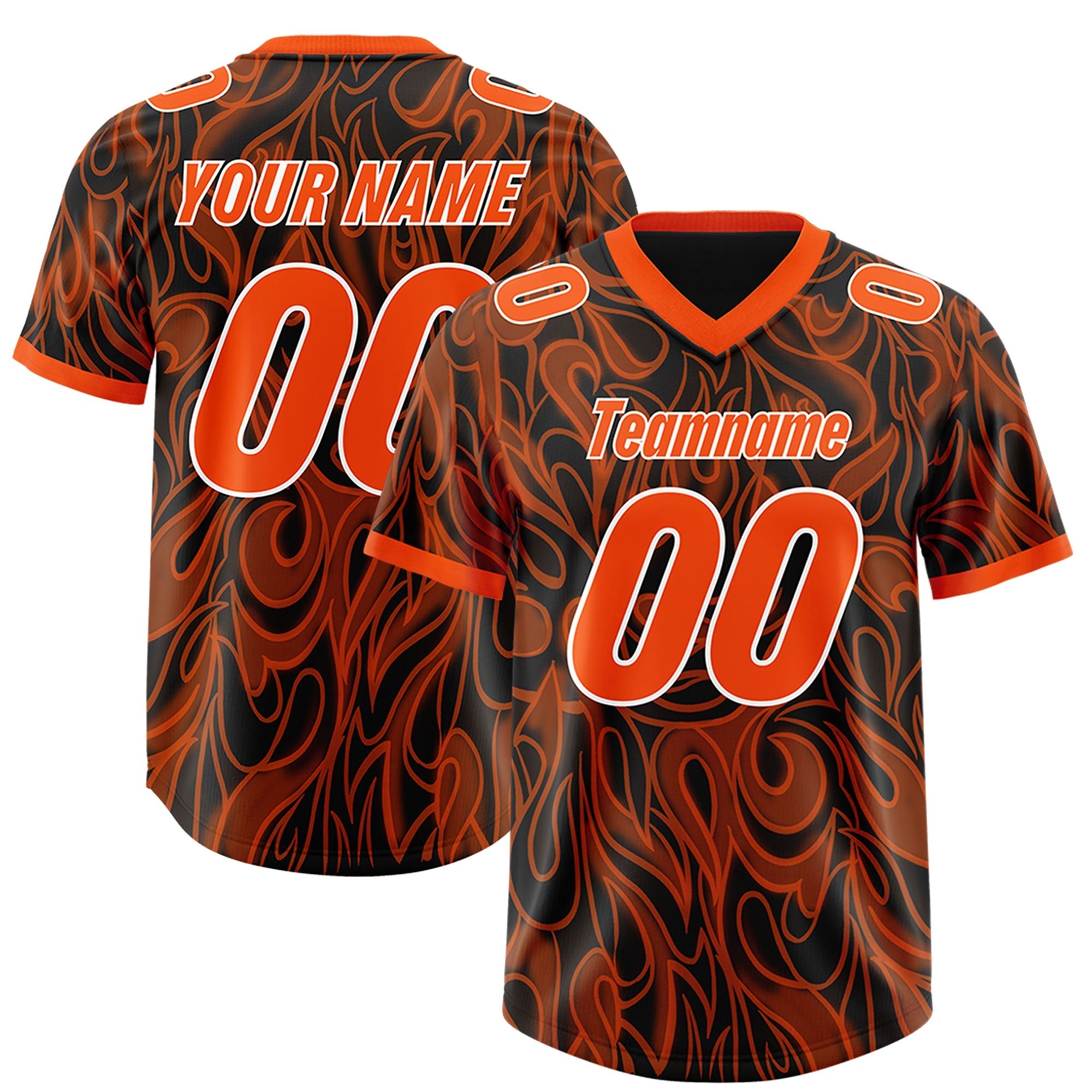 Custom Black Personalized Printed Graffiti Pattern Design Authentic American Football Jersey