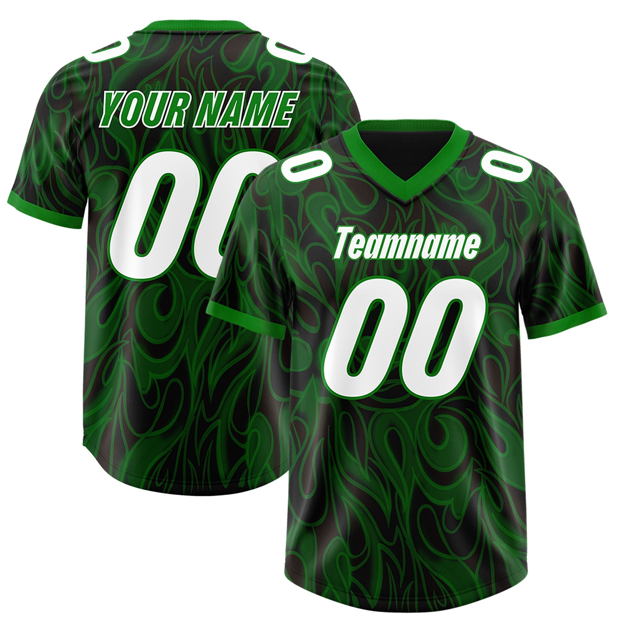Custom Black Personalized Printed Graffiti Pattern Design Authentic American Football Jersey