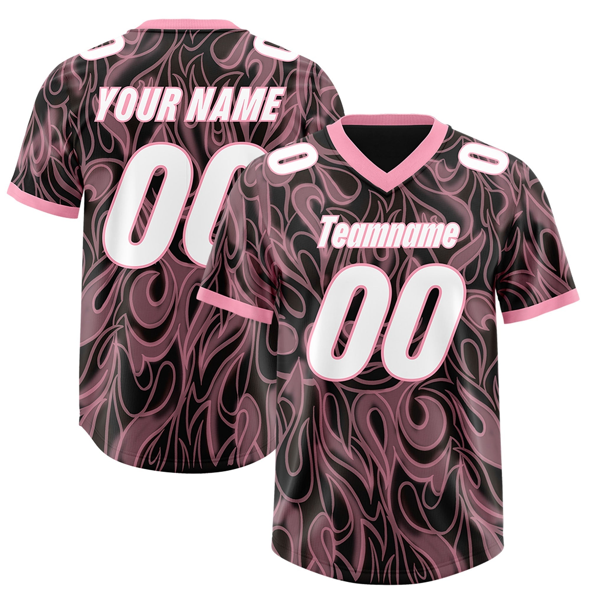 Custom Black Personalized Printed Graffiti Pattern Design Authentic American Football Jersey