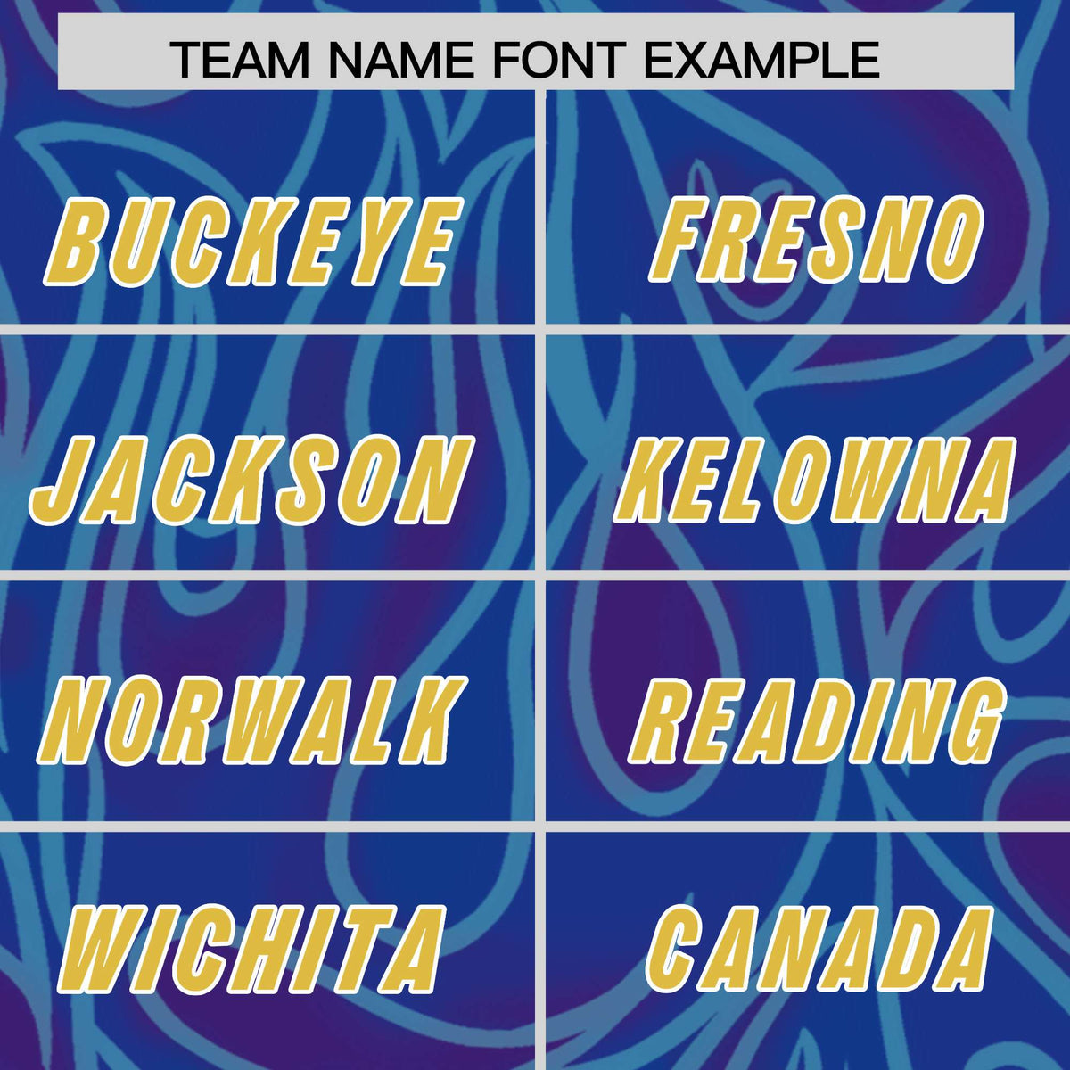 Custom Royal Personalized Printed Graffiti Pattern Design Authentic American Football Jersey