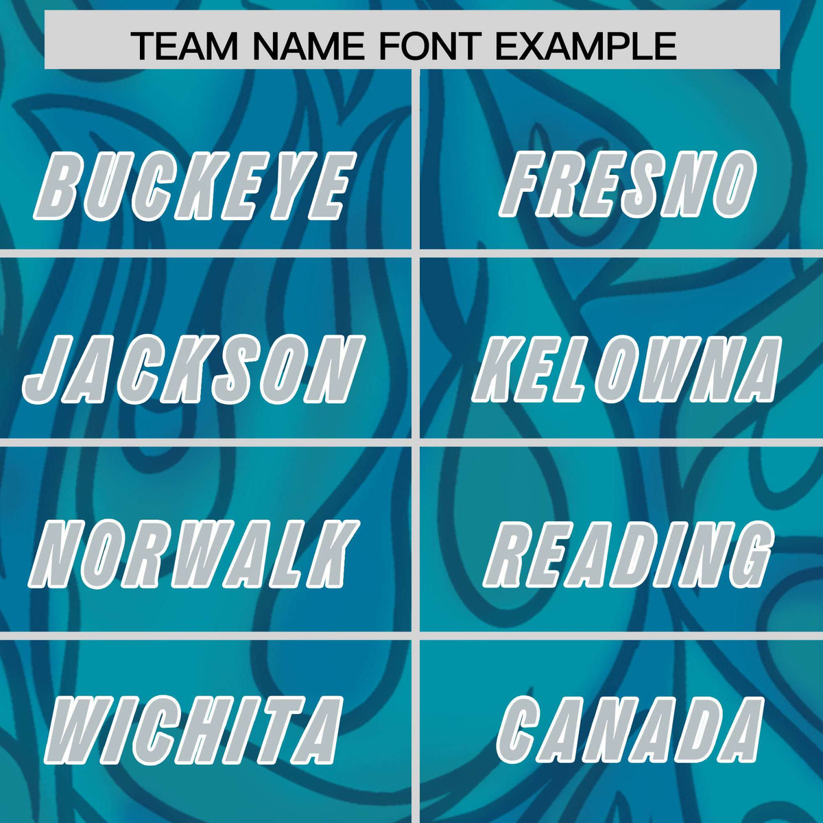 Custom Aqua Personalized Printed Graffiti Pattern Design Authentic American Football Jersey