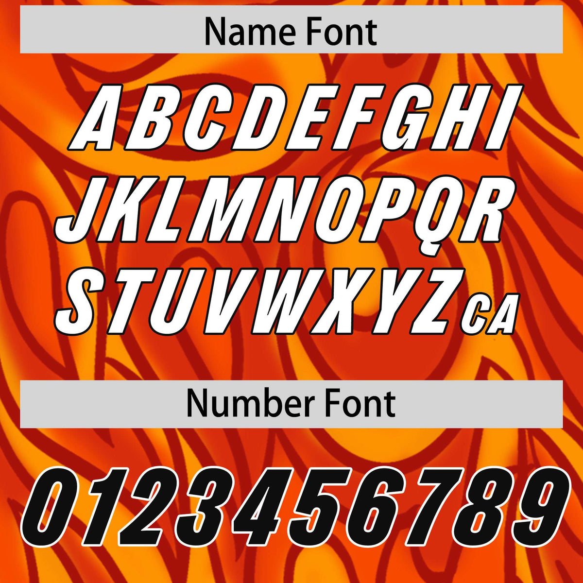 Custom Orange Personalized Printed Graffiti Pattern Design Authentic American Football Jersey