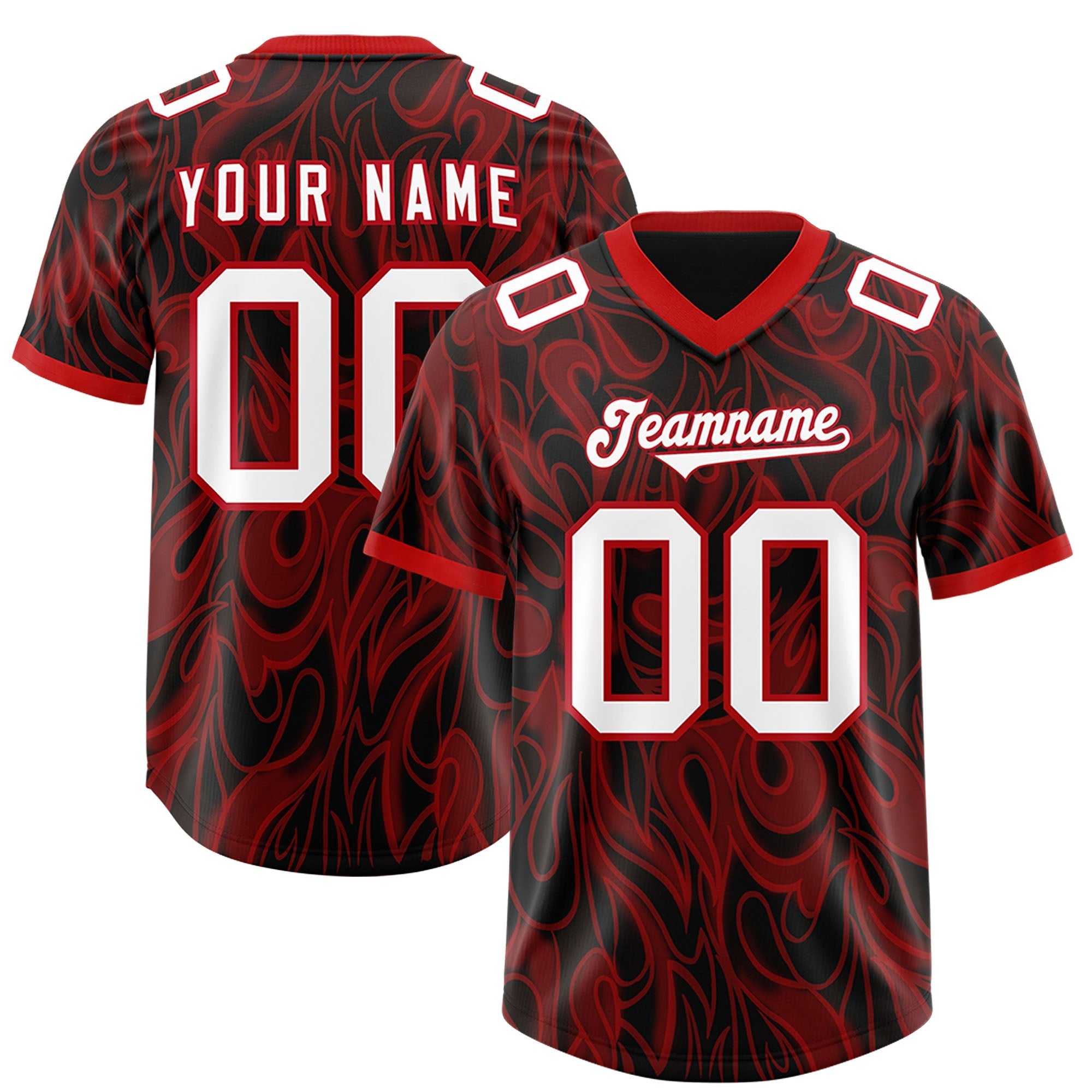 Custom Black Personalized Printed Graffiti Pattern Design Authentic American Football Jersey