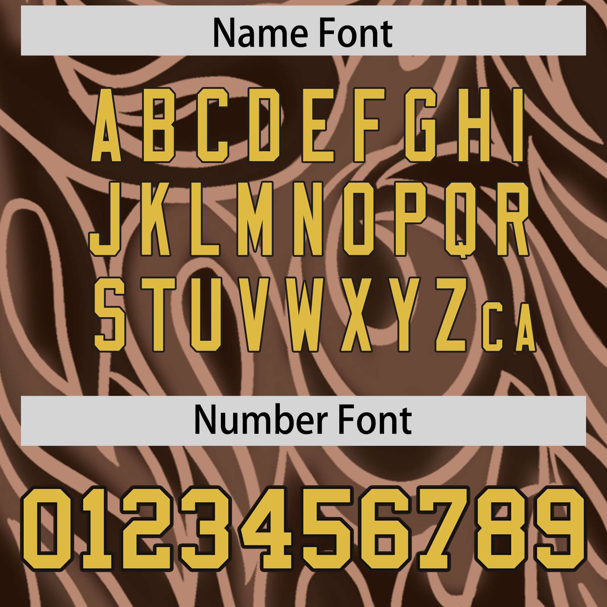 Custom Brown Personalized Printed Graffiti Pattern Design Authentic American Football Jersey