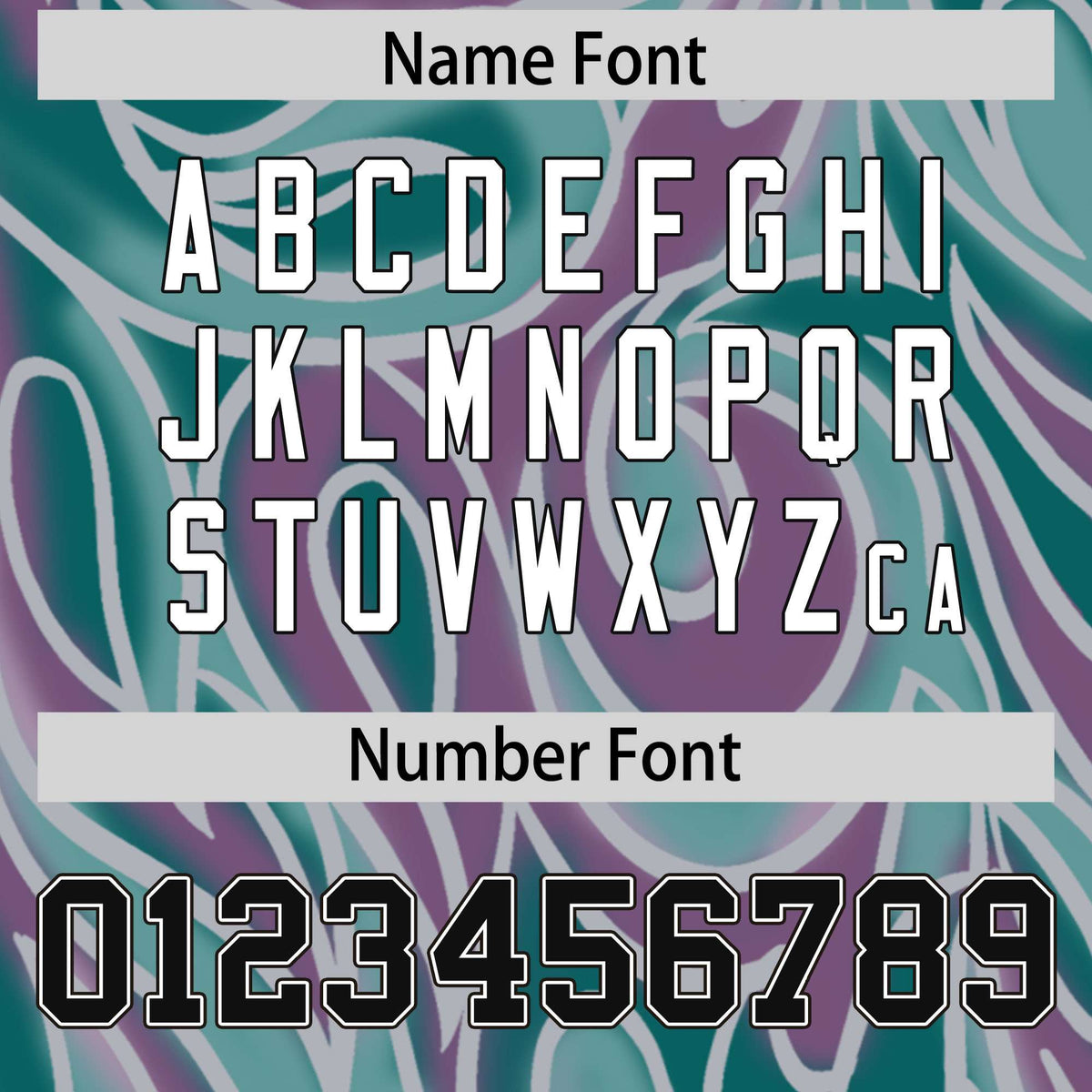 Custom Aqua Personalized Printed Graffiti Pattern Design Authentic American Football Jersey