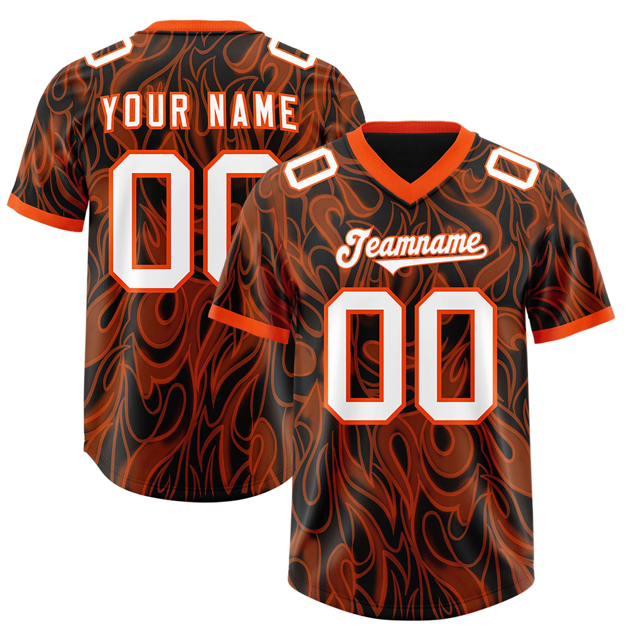 Custom Black Personalized Printed Graffiti Pattern Design Authentic American Football Jersey