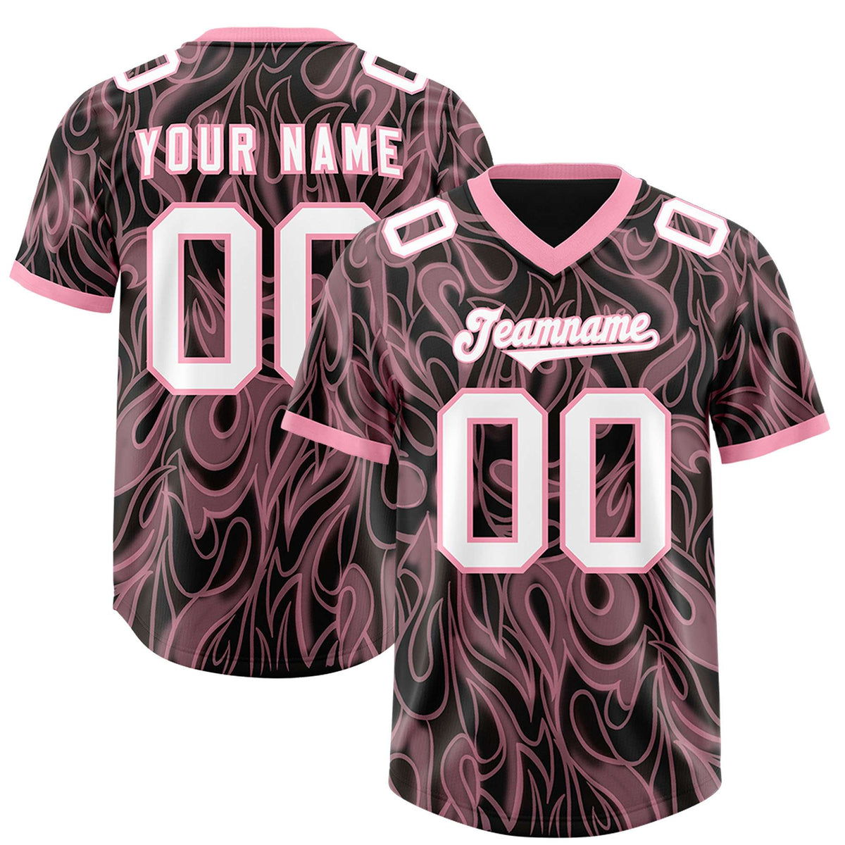 Custom Black Personalized Printed Graffiti Pattern Design Authentic American Football Jersey