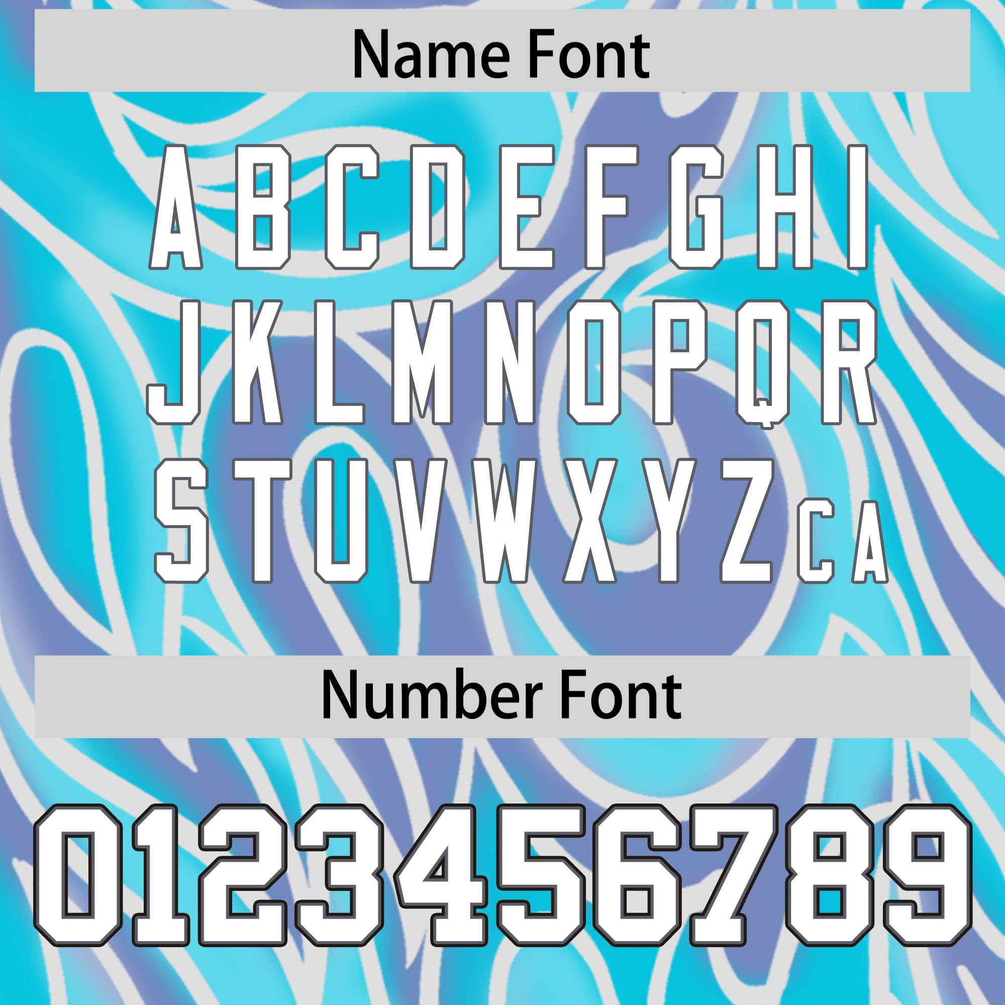 Custom Sky Blue Personalized Printed Graffiti Pattern Design Authentic American Football Jersey