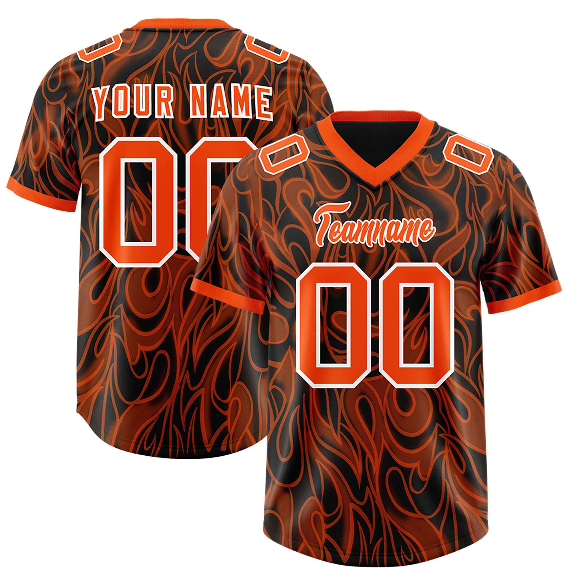Custom Black Personalized Printed Graffiti Pattern Design Authentic American Football Jersey