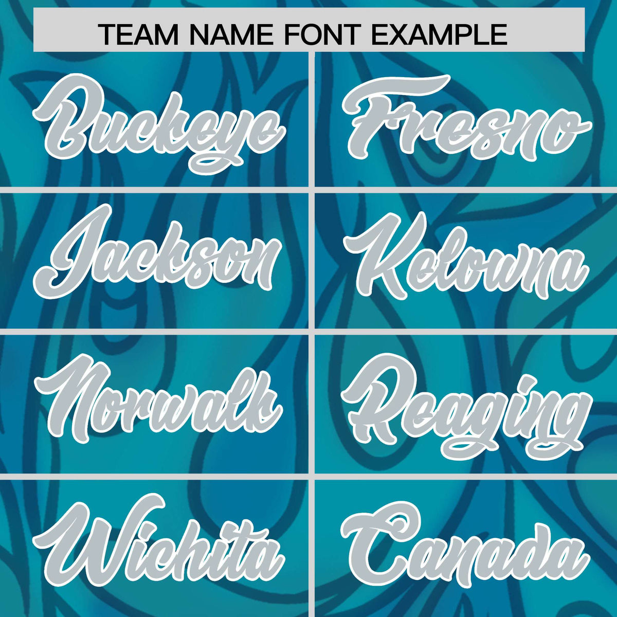 Custom Aqua Personalized Printed Graffiti Pattern Design Authentic American Football Jersey