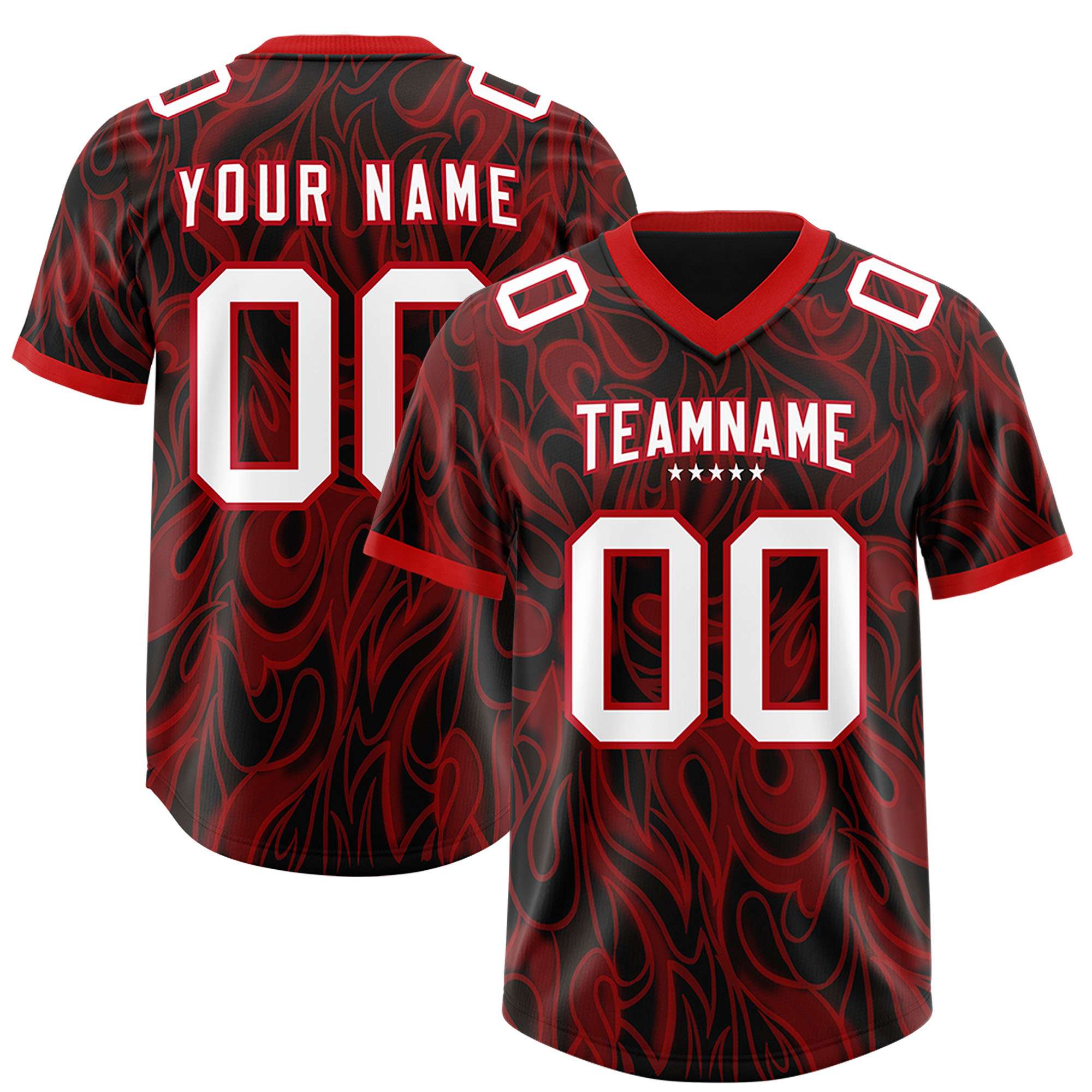 Custom Black Personalized Printed Graffiti Pattern Design Authentic American Football Jersey
