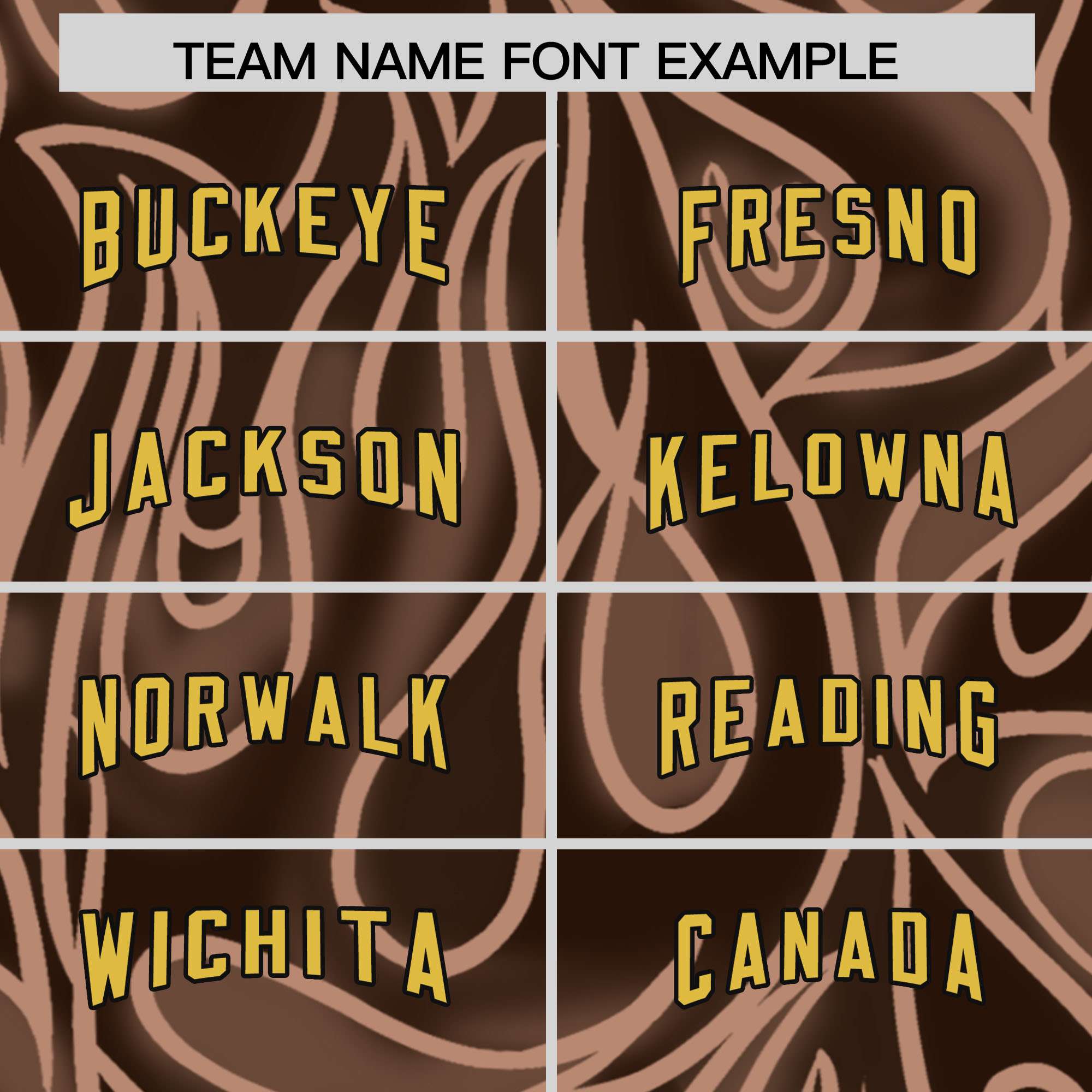Custom Brown Personalized Printed Graffiti Pattern Design Authentic American Football Jersey