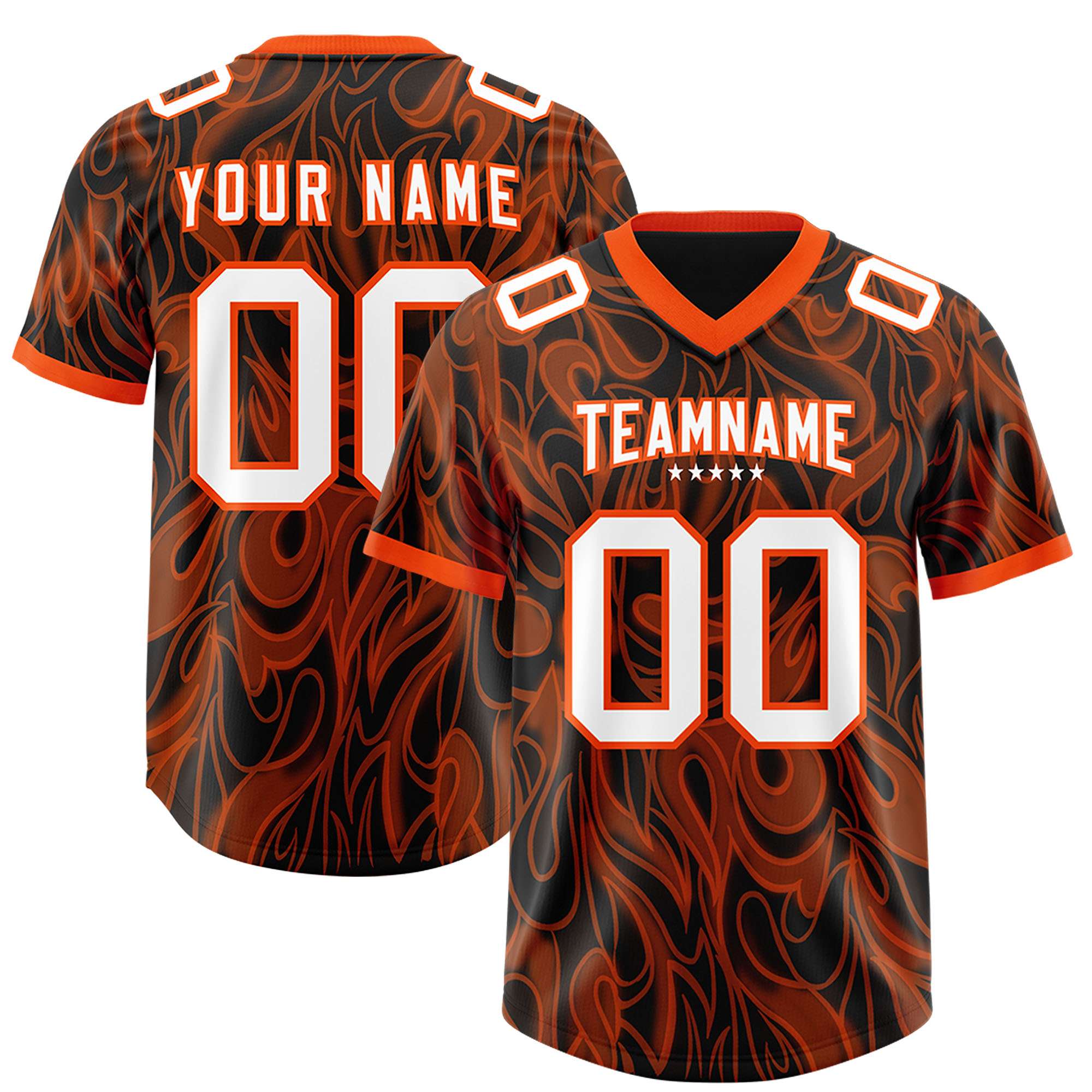 Custom Black Personalized Printed Graffiti Pattern Design Authentic American Football Jersey