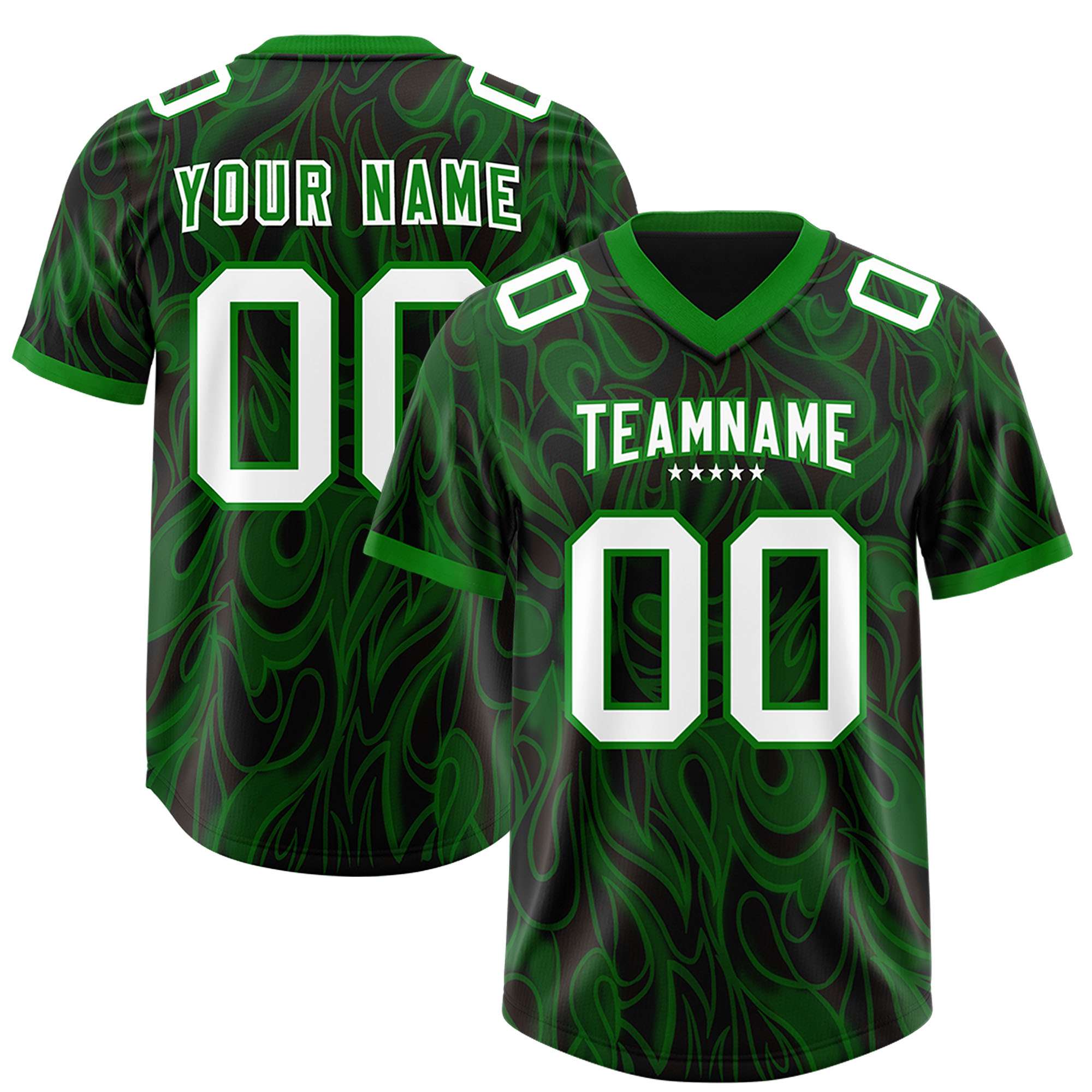 Custom Black Personalized Printed Graffiti Pattern Design Authentic American Football Jersey