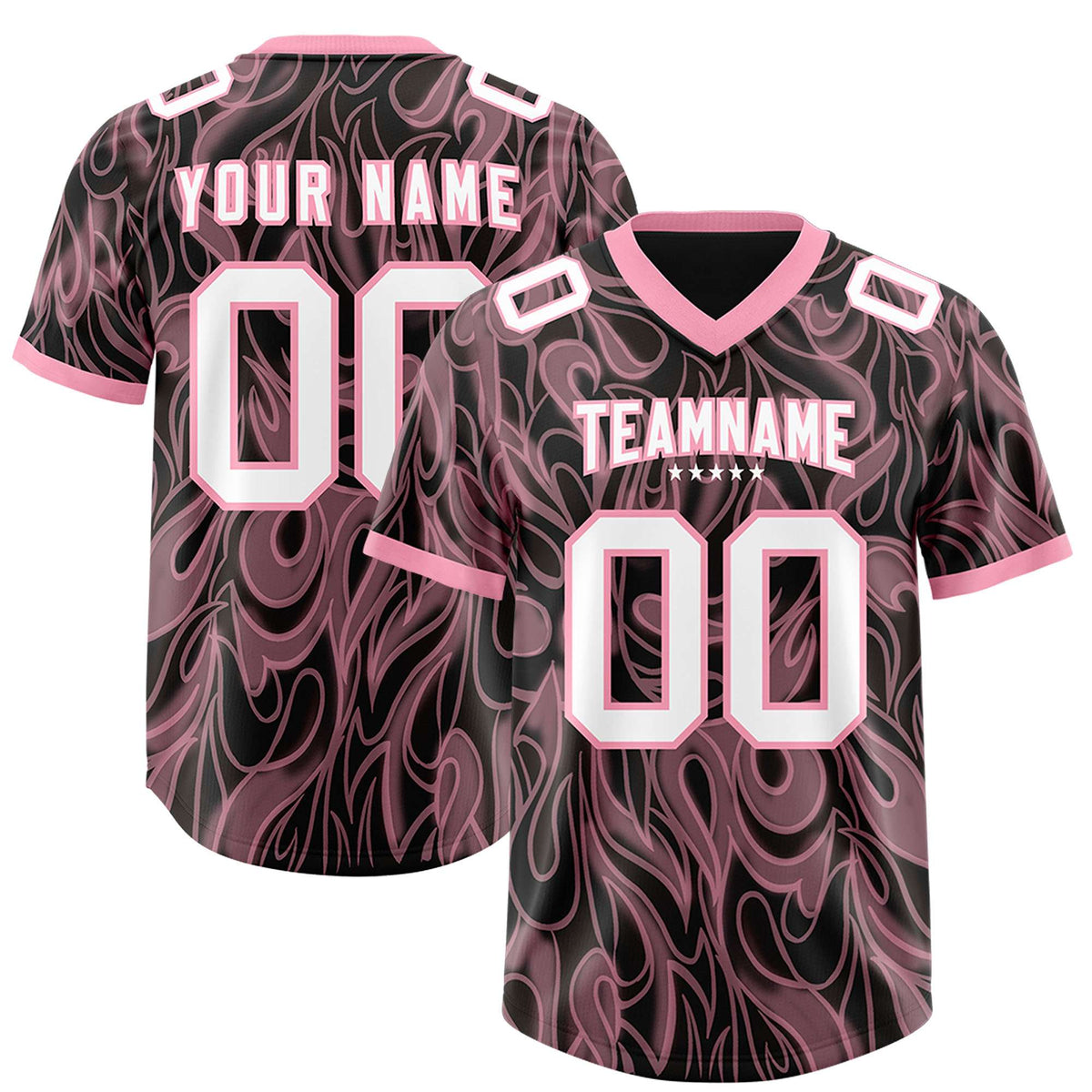 Custom Black Personalized Printed Graffiti Pattern Design Authentic American Football Jersey