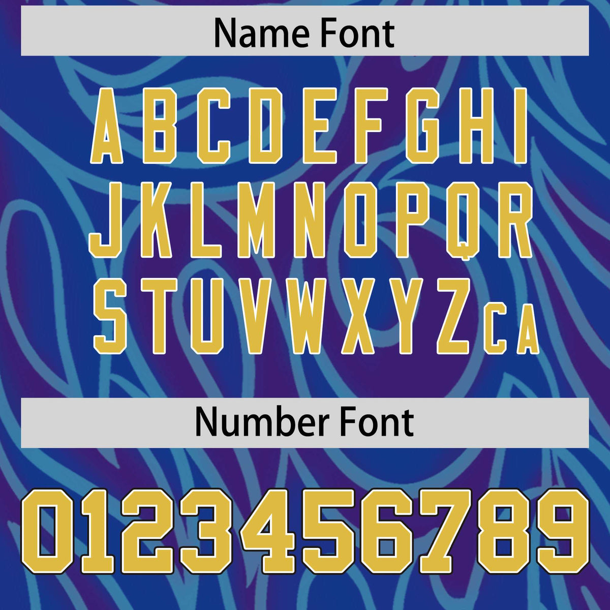 Custom Royal Personalized Printed Graffiti Pattern Design Authentic American Football Jersey