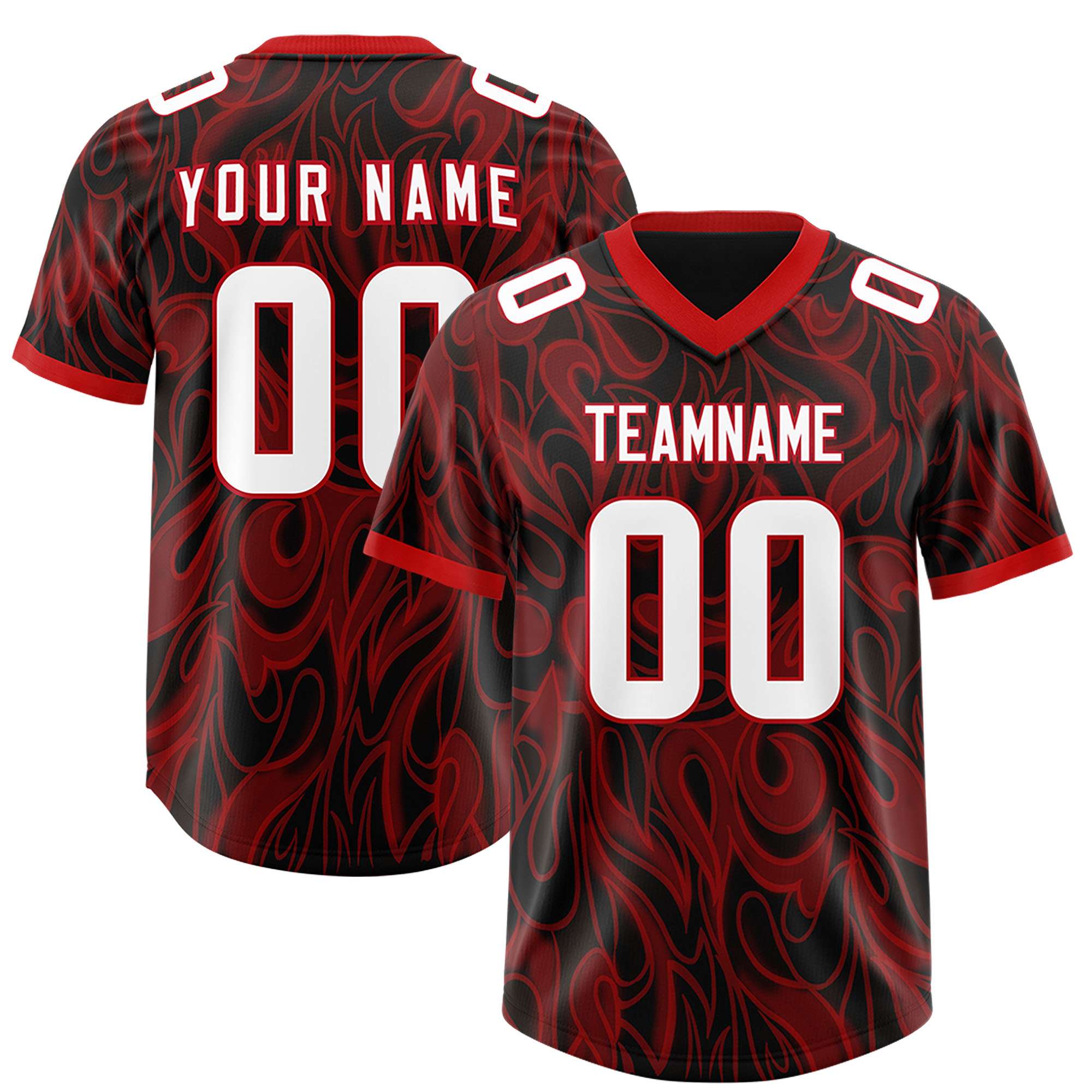 Custom Black Personalized Printed Graffiti Pattern Design Authentic American Football Jersey