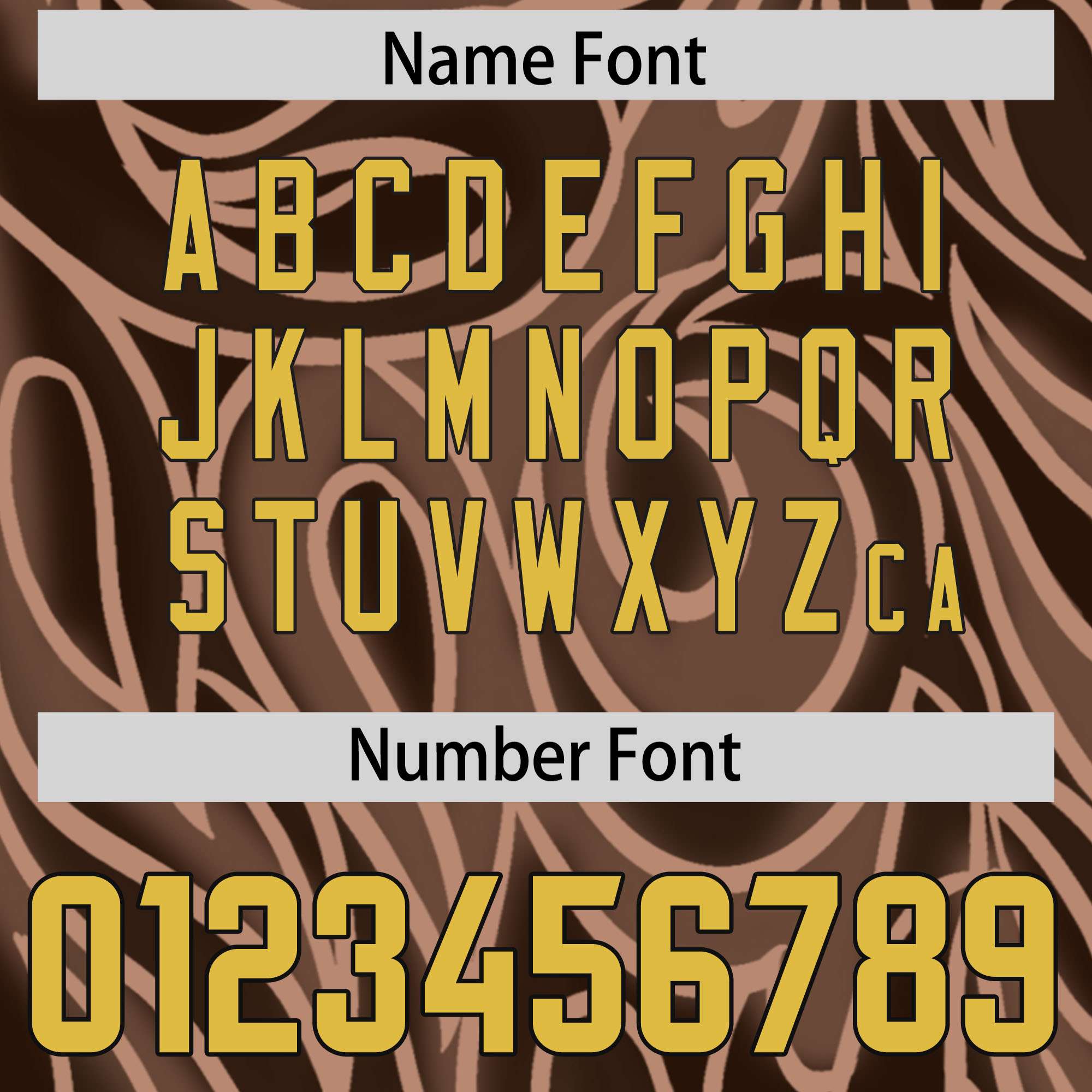 Custom Brown Personalized Printed Graffiti Pattern Design Authentic American Football Jersey