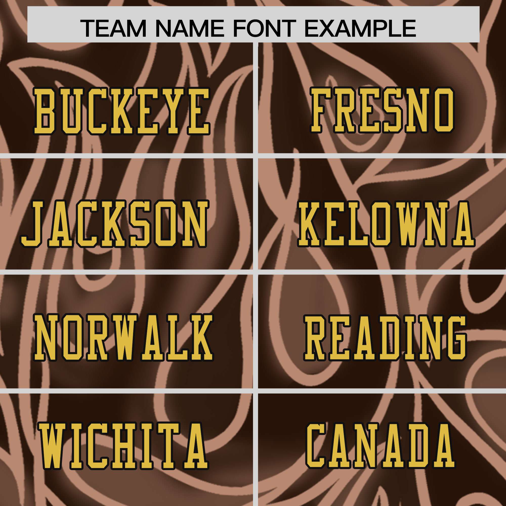 Custom Brown Personalized Printed Graffiti Pattern Design Authentic American Football Jersey