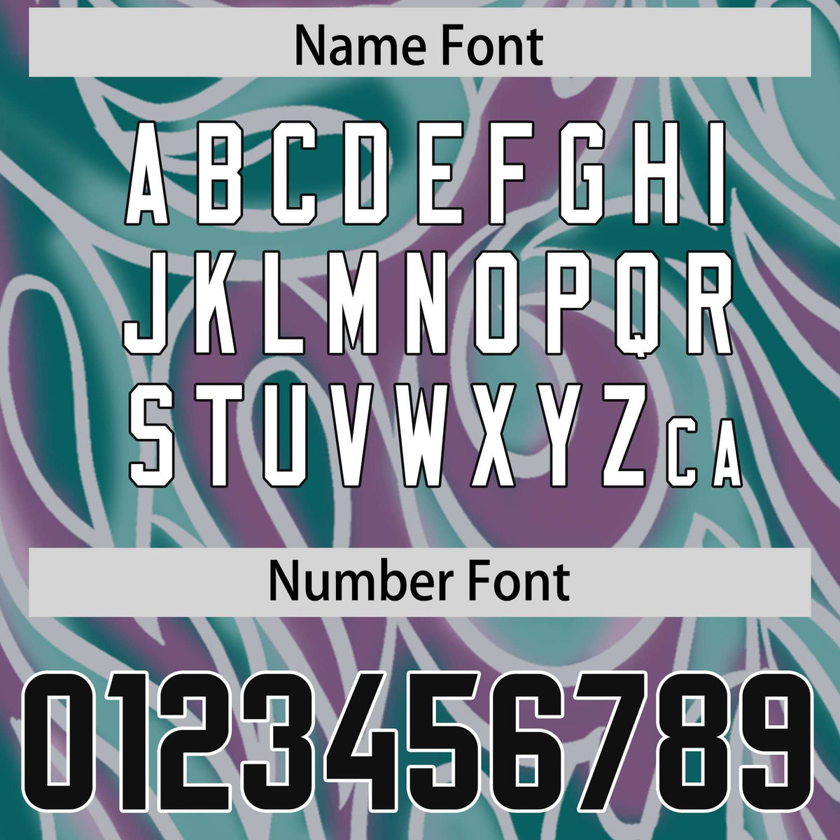 Custom Aqua Personalized Printed Graffiti Pattern Design Authentic American Football Jersey