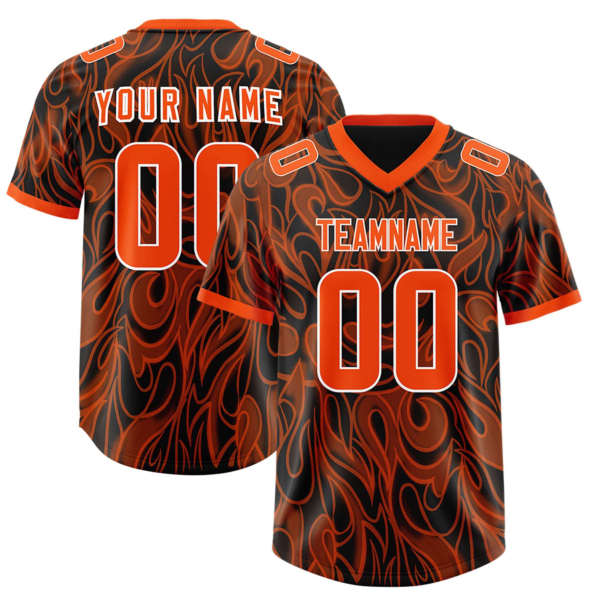 Custom Black Personalized Printed Graffiti Pattern Design Authentic American Football Jersey