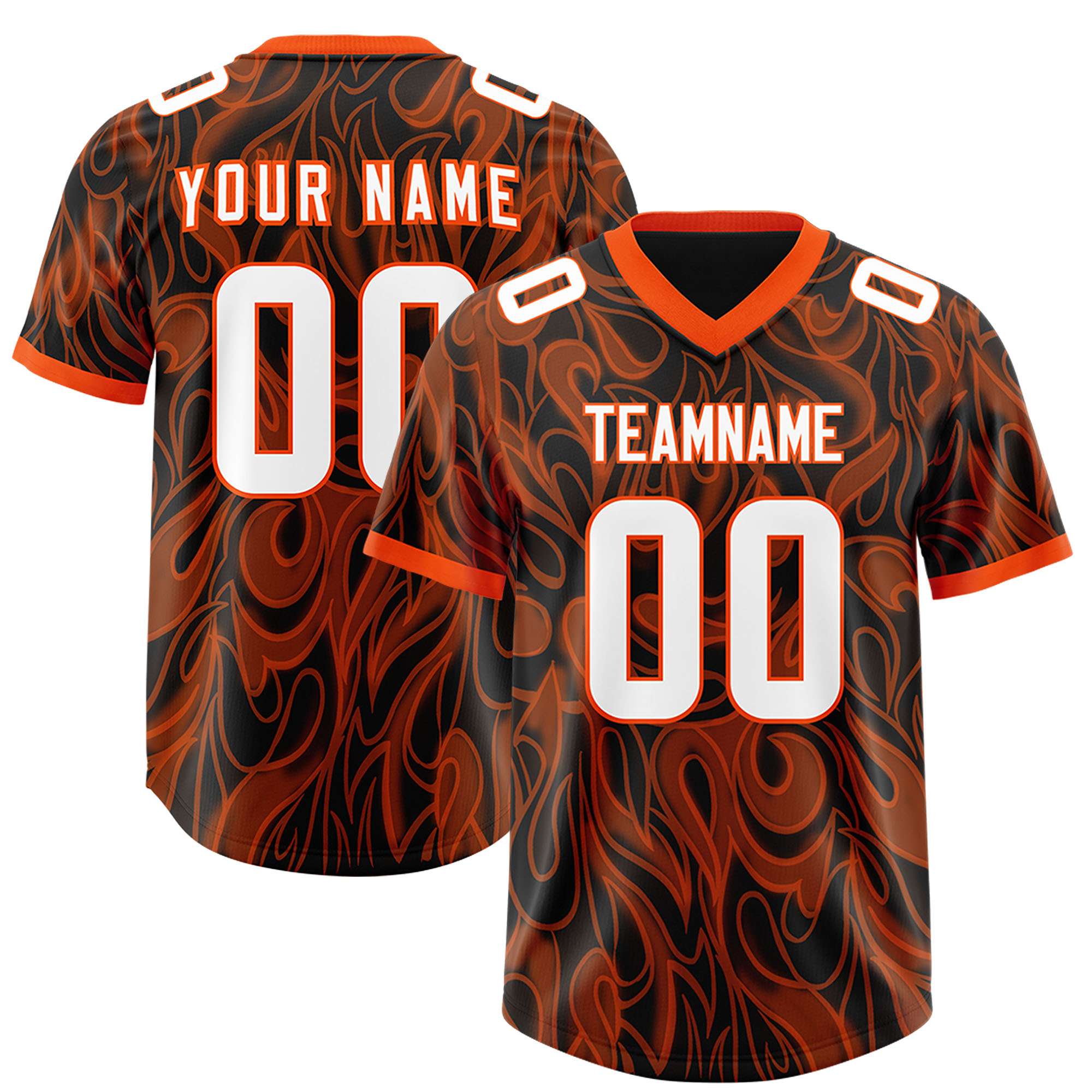 Custom Black Personalized Printed Graffiti Pattern Design Authentic American Football Jersey