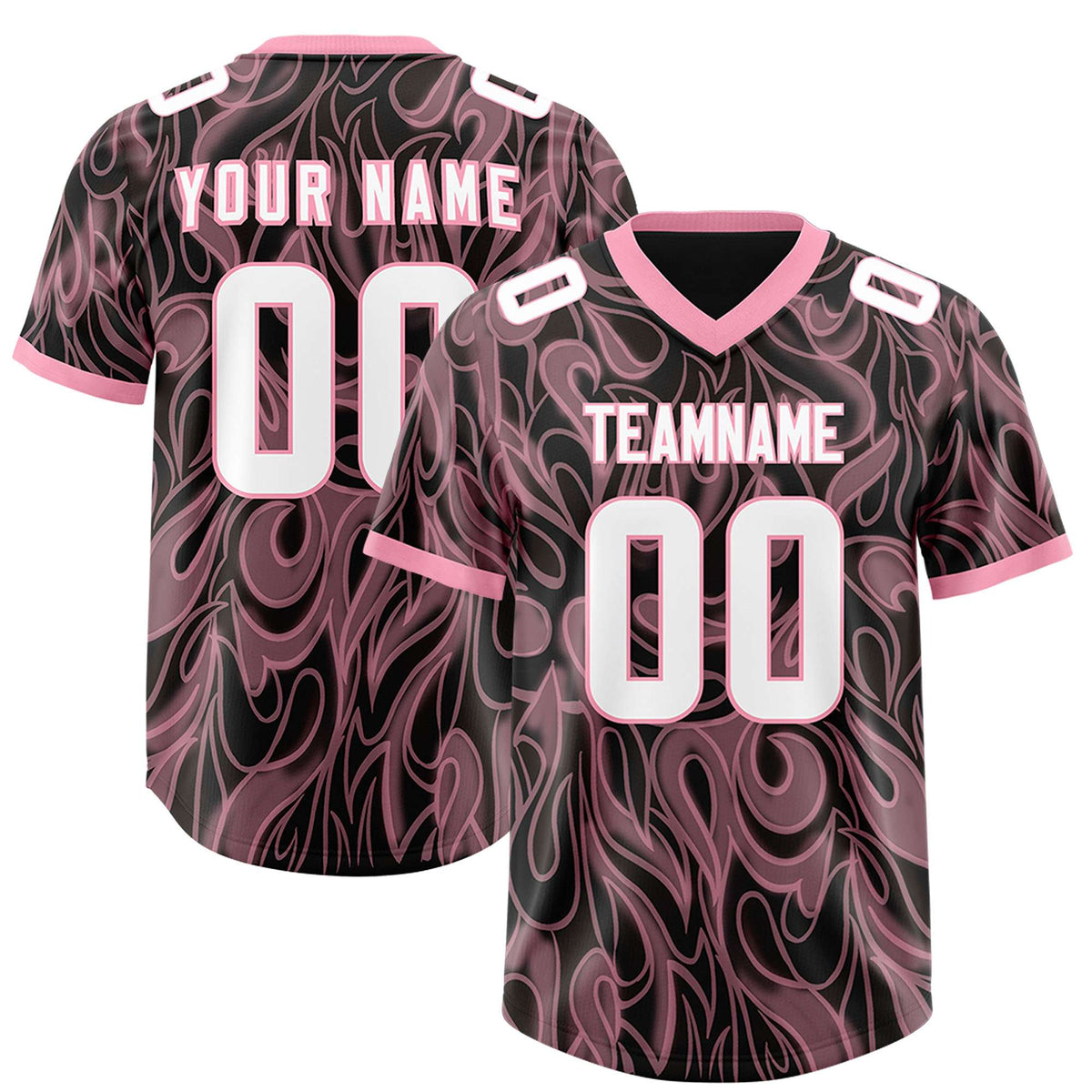 Custom Black Personalized Printed Graffiti Pattern Design Authentic American Football Jersey