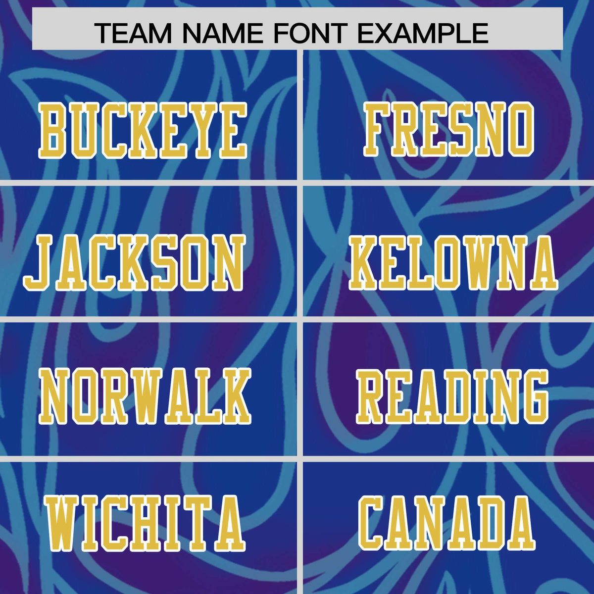 Custom Royal Personalized Printed Graffiti Pattern Design Authentic American Football Jersey