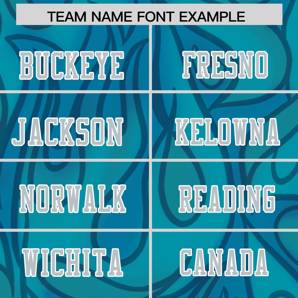 Custom Aqua Personalized Printed Graffiti Pattern Design Authentic American Football Jersey