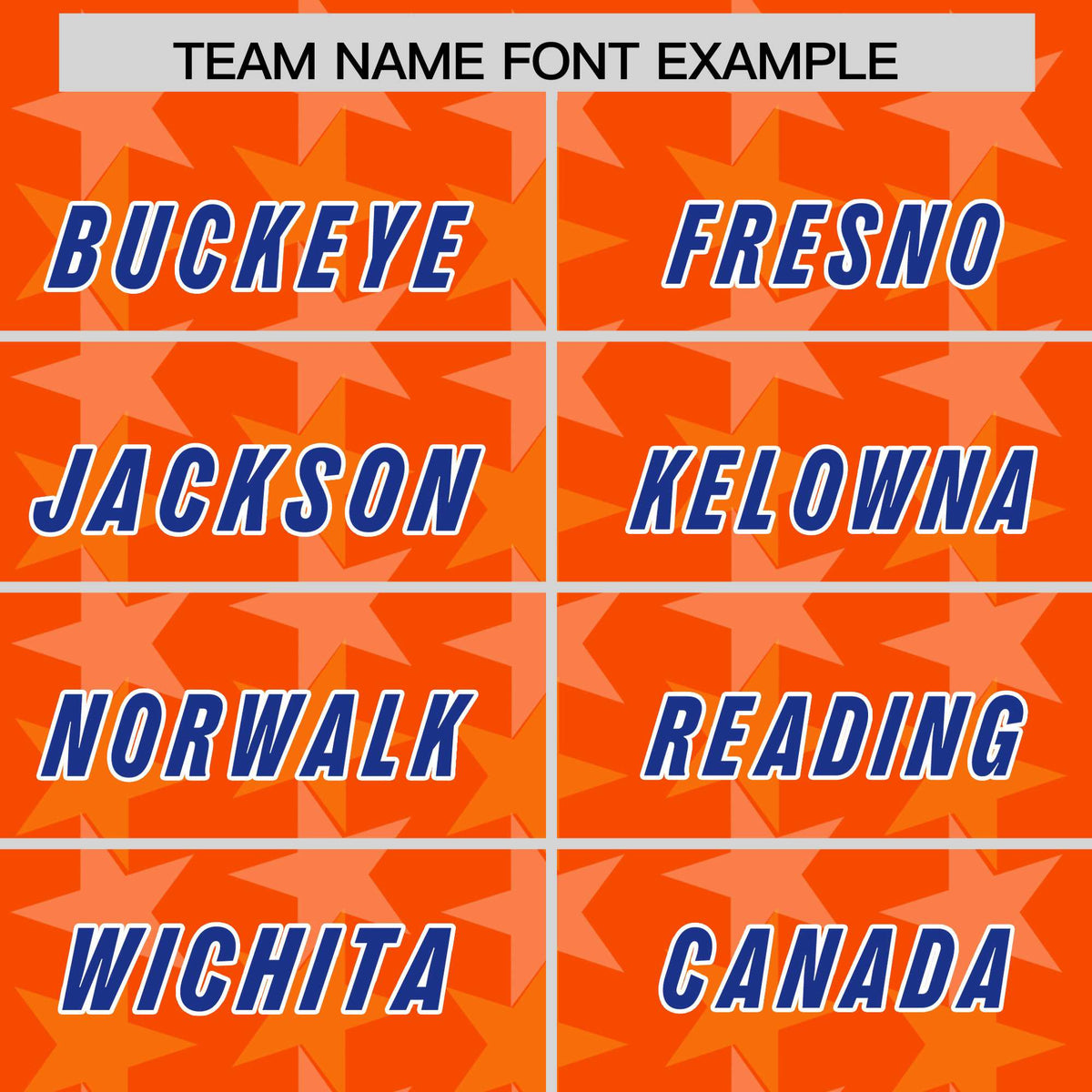 Custom Orange Royal Personalized All Star Graffiti Pattern Authentic American Football Jersey